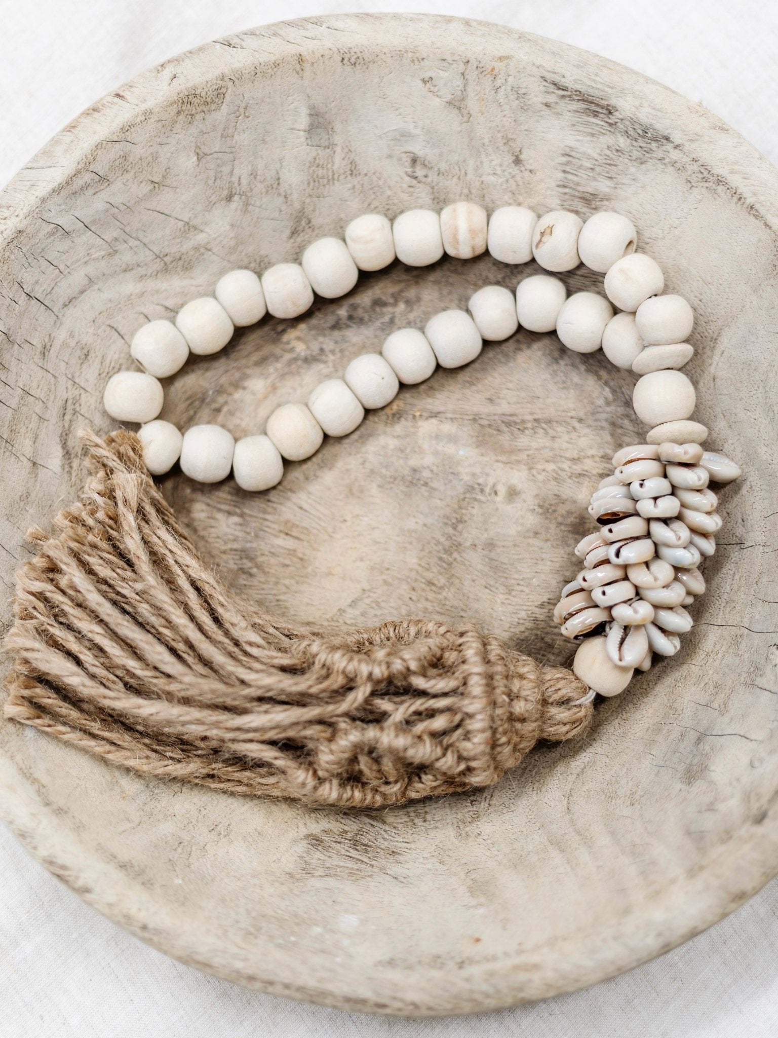 Tessa | Jute Tassel & Shell Garland - Wander & Wild Home