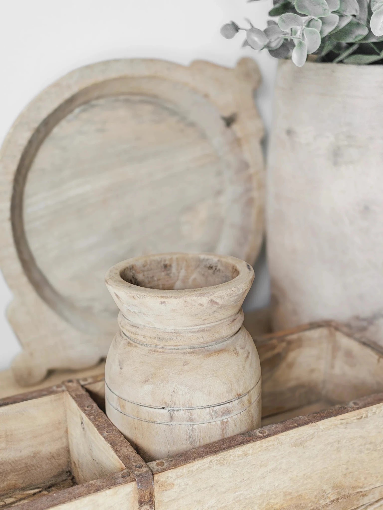 Vintage Indian Bottle Pot | Natural - Wander & Wild Home