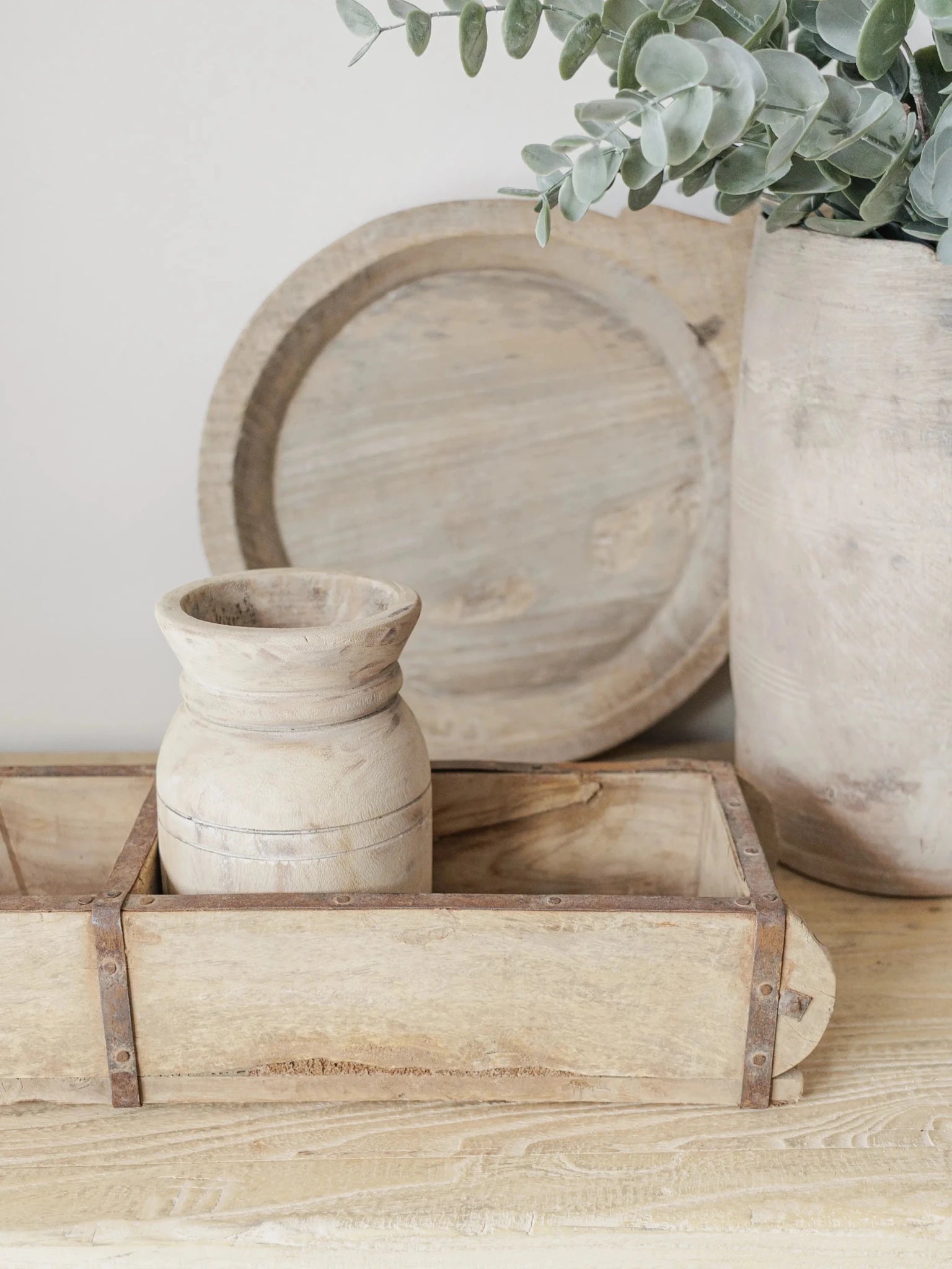 Vintage Indian Bottle Pot | Natural - Wander & Wild Home