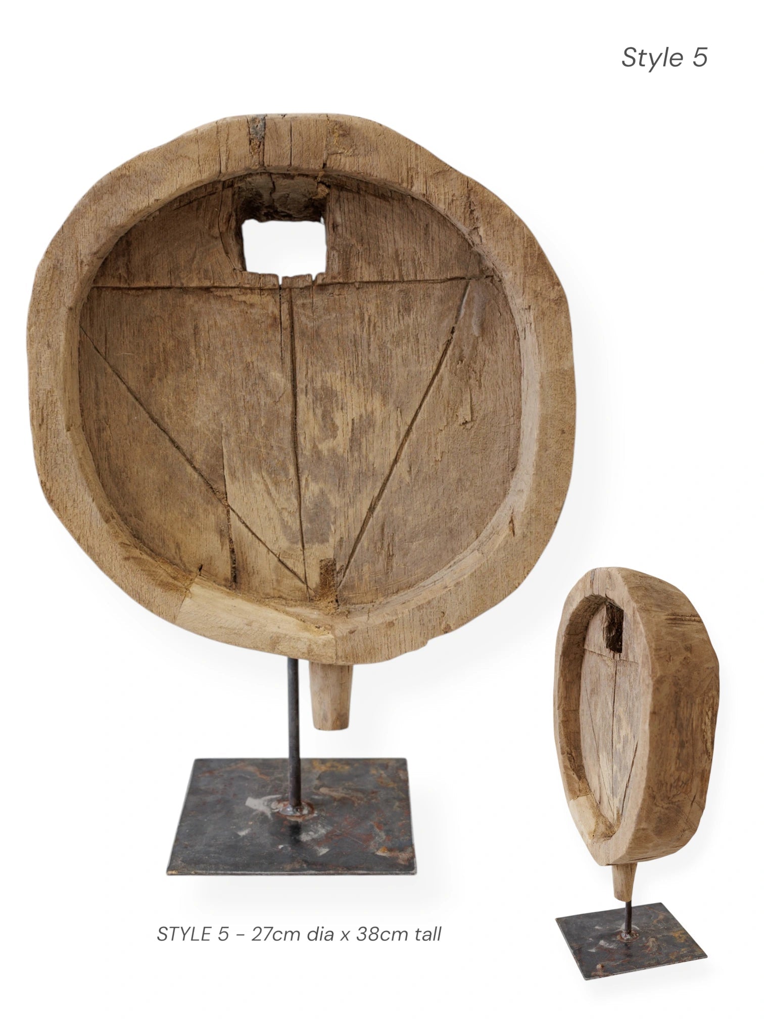 Vintage Indian Bowl on Stand - Wander & Wild Home