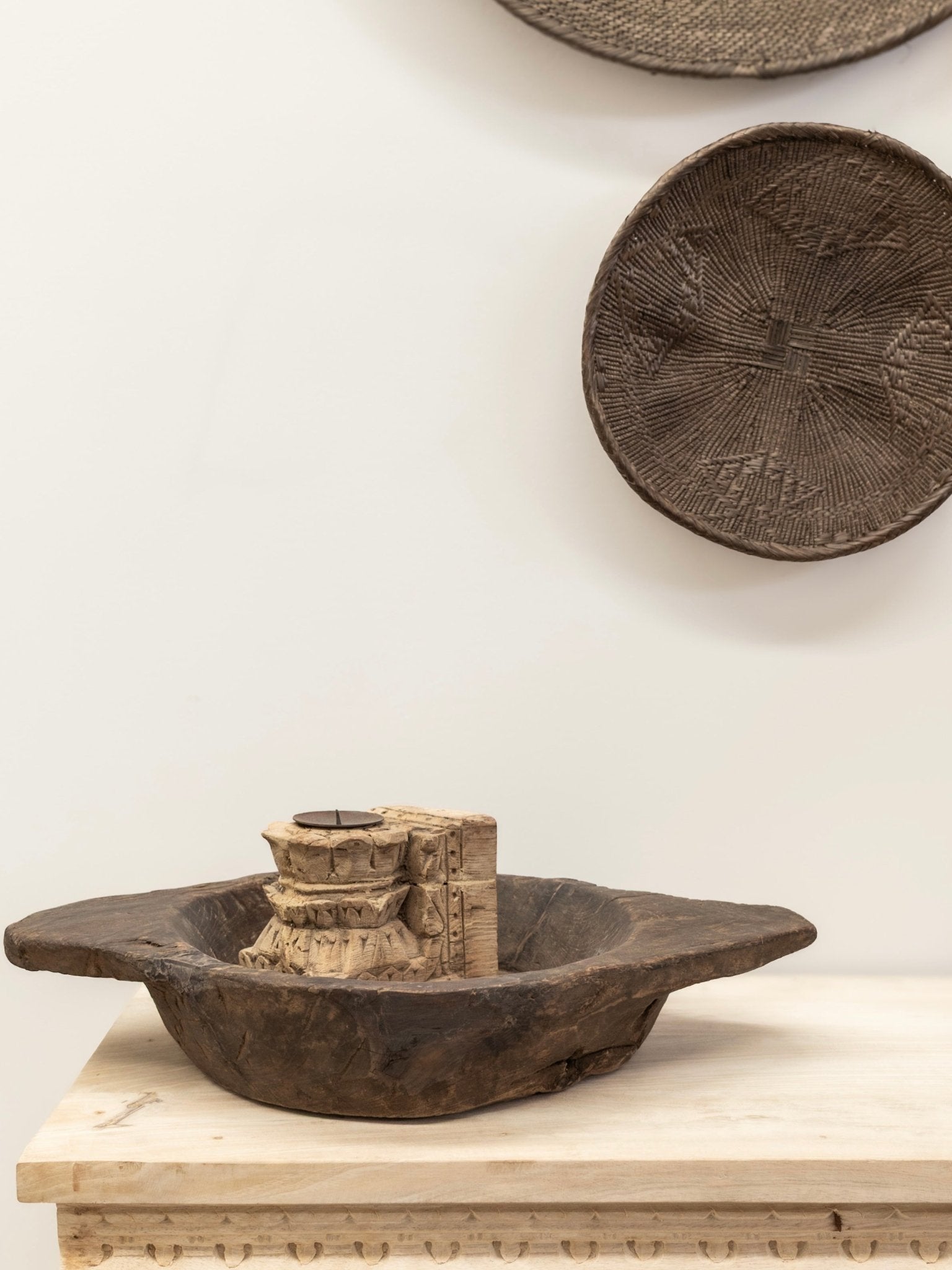 Vintage Indian Handled Parat Bowl - Rustic - Wander & Wild Home