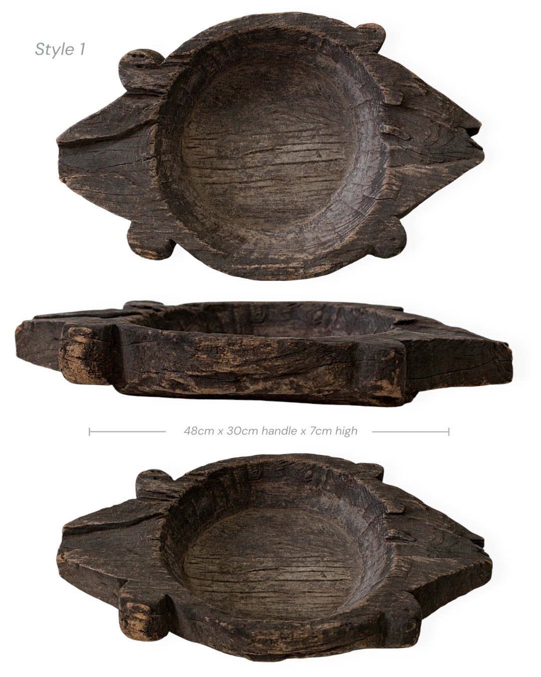 Vintage Indian Handled Parat Bowl - Rustic - Wander & Wild Home