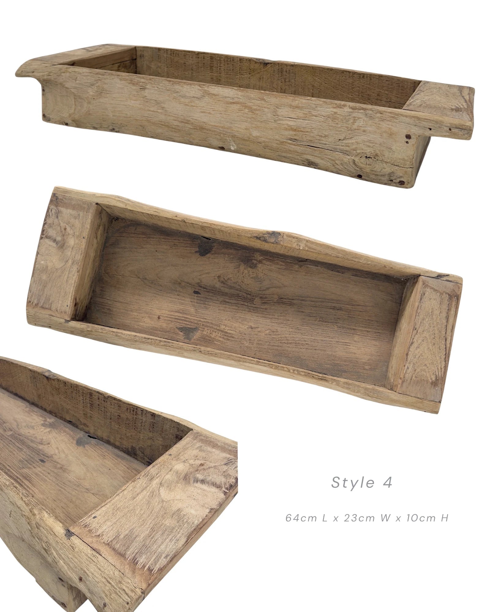 Vintage Indian Khaliya Wooden Tray - Large - Wander & Wild Home