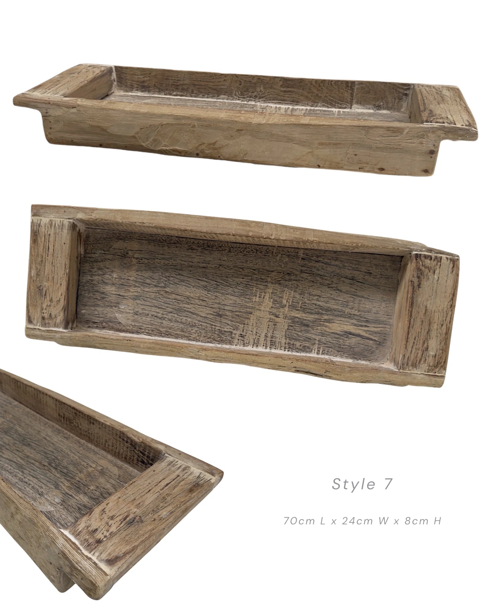 Vintage Indian Khaliya Wooden Tray - Large - Wander & Wild Home