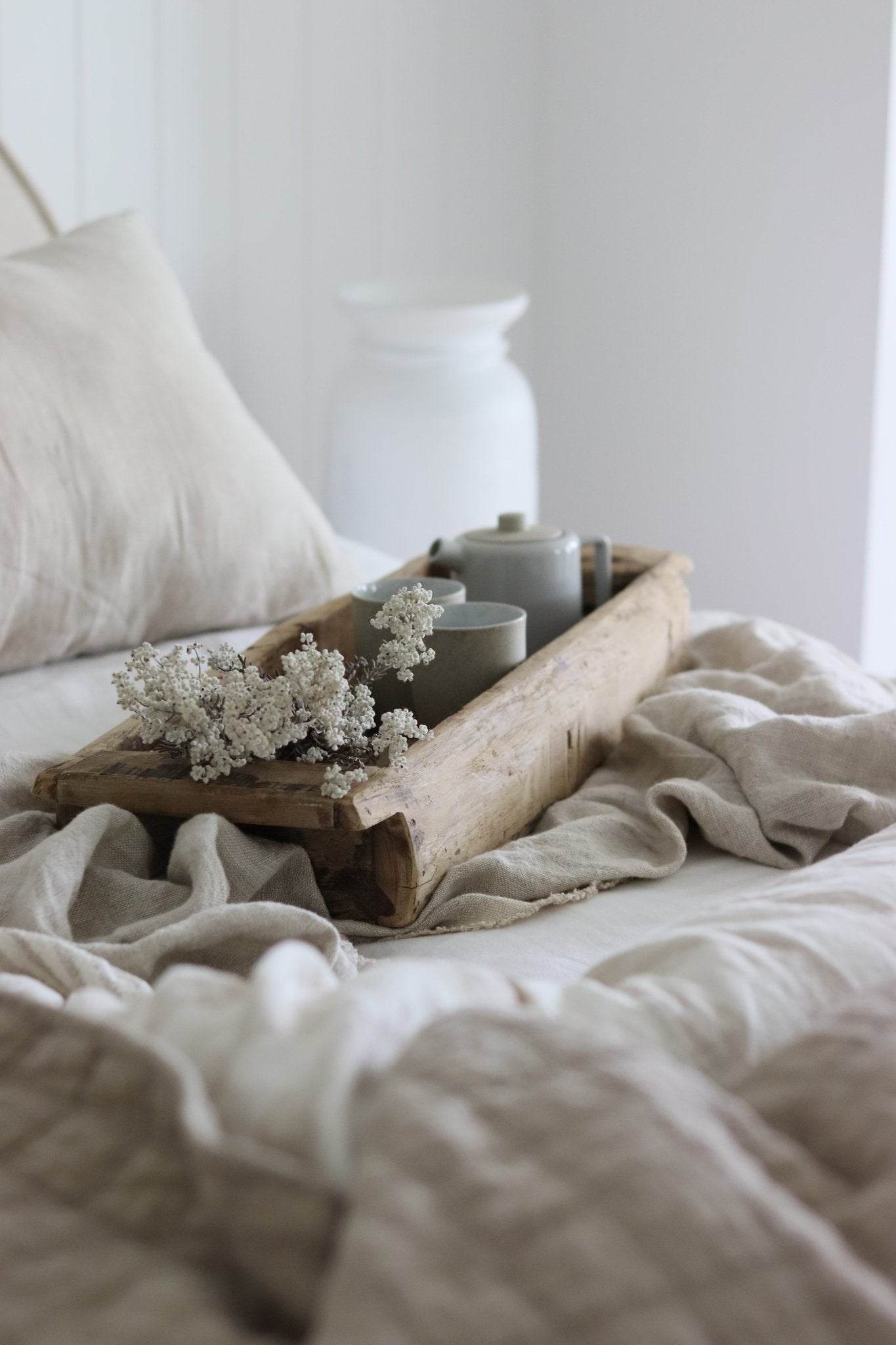 Vintage Indian Khaliya Wooden Tray -Large/XL - Wander & Wild Home