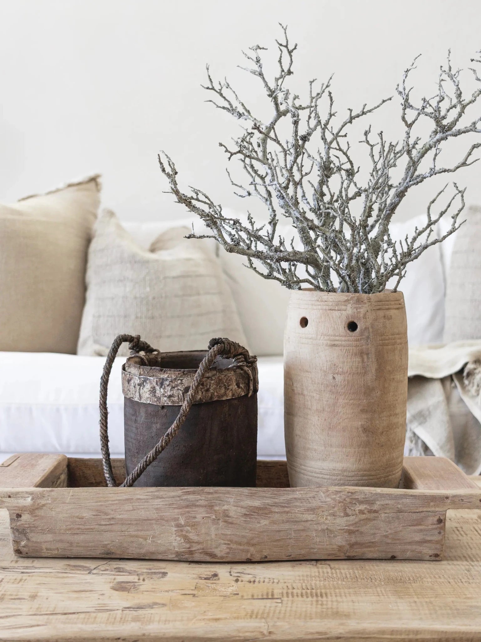 Vintage Indian Milk Pots | Natural - Wander & Wild Home