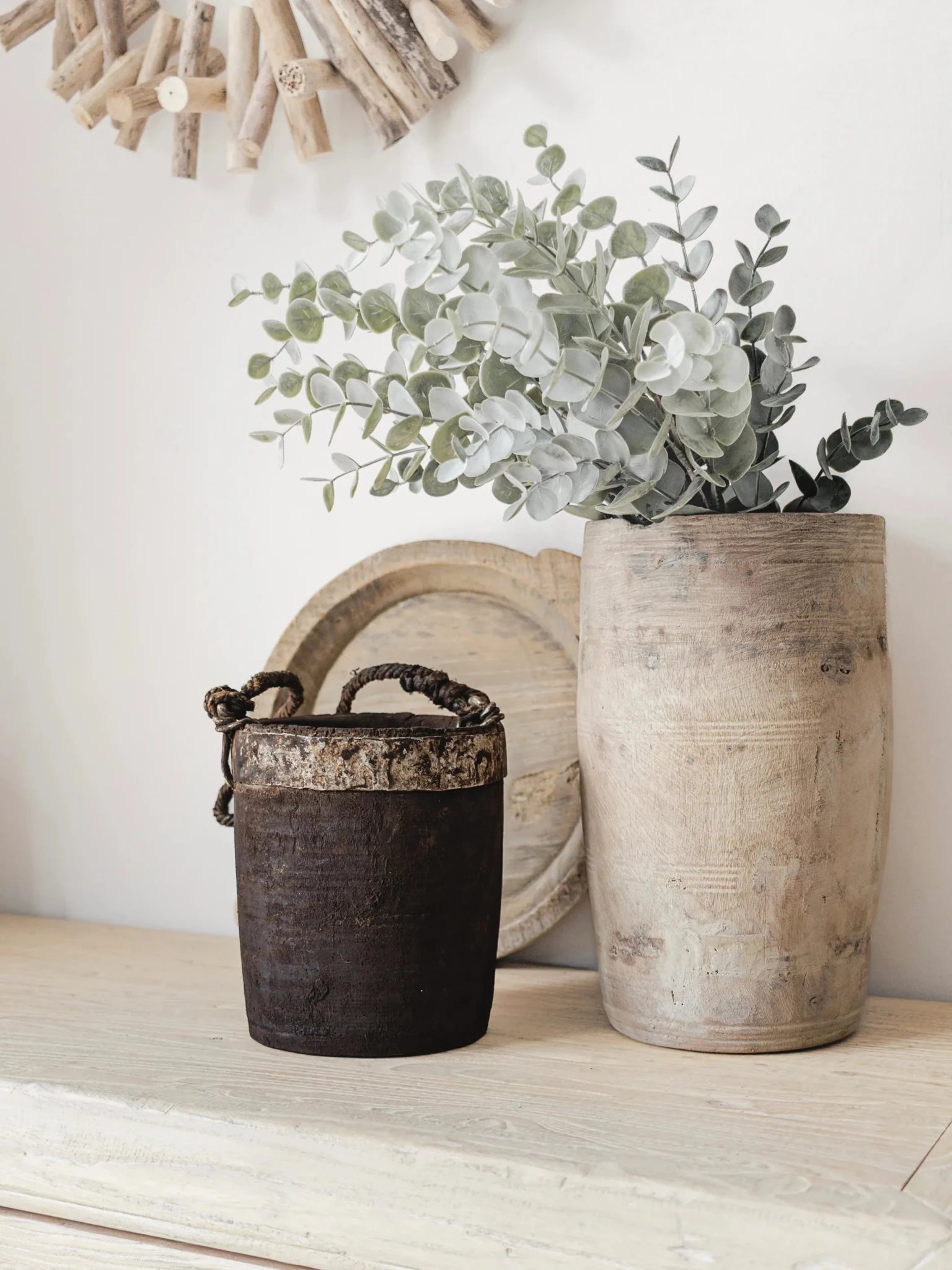 Vintage Indian Milk Pots | Natural - Wander & Wild Home