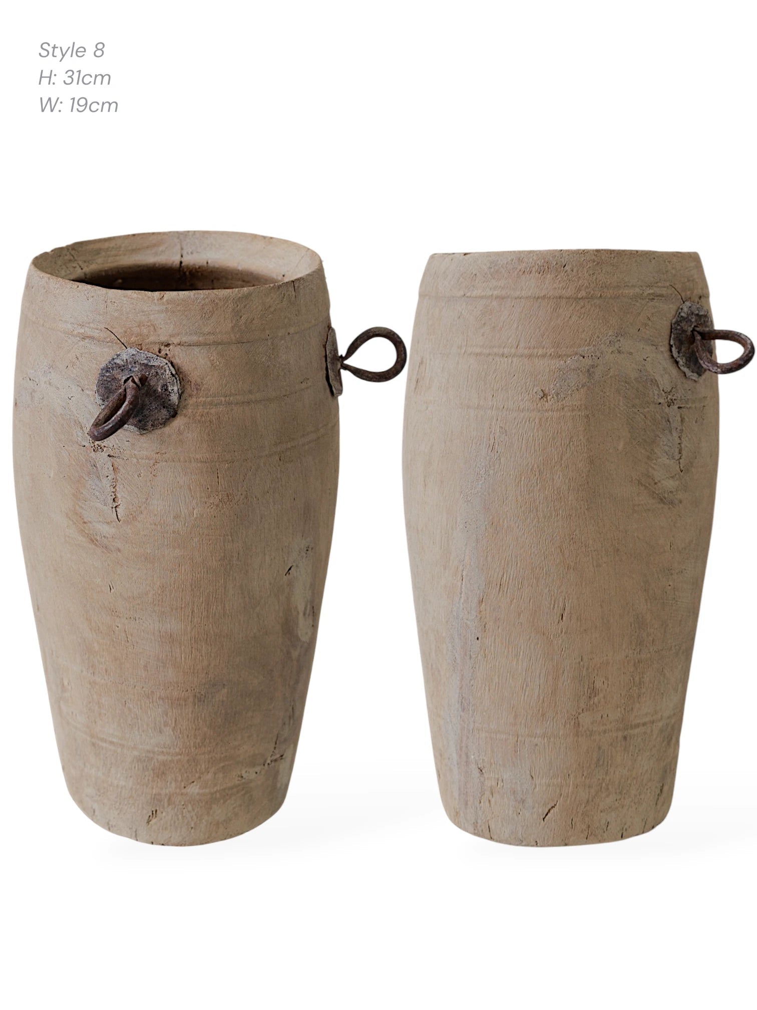 Vintage Indian Milk Pots | Natural - Wander & Wild Home
