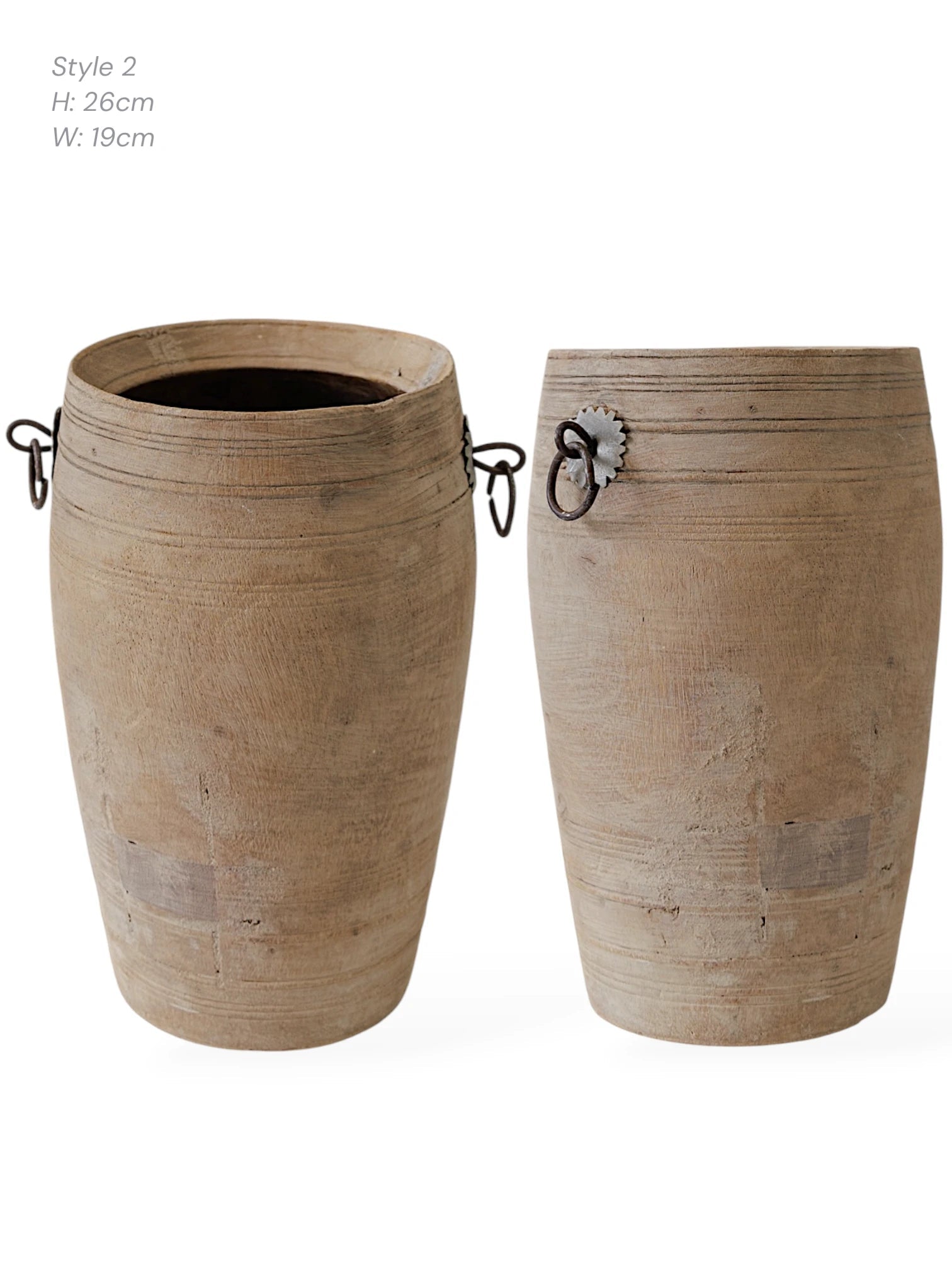 Vintage Indian Milk Pots | Natural - Wander & Wild Home