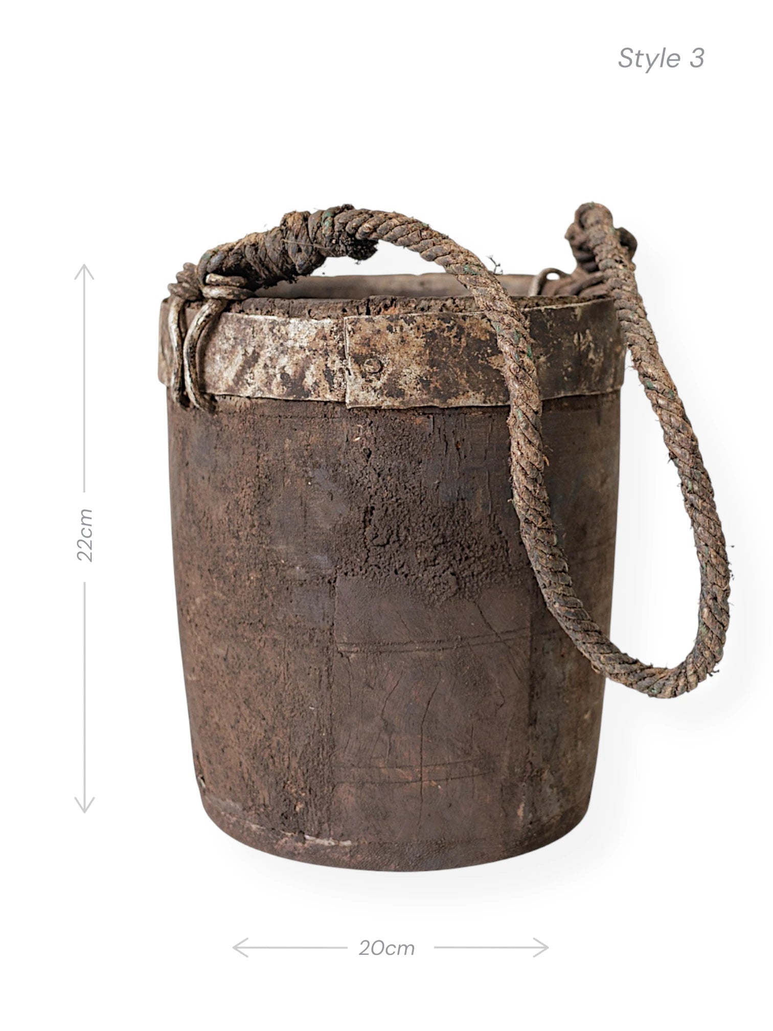 Vintage Indian Village Water Pot | Dark - Wander & Wild Home