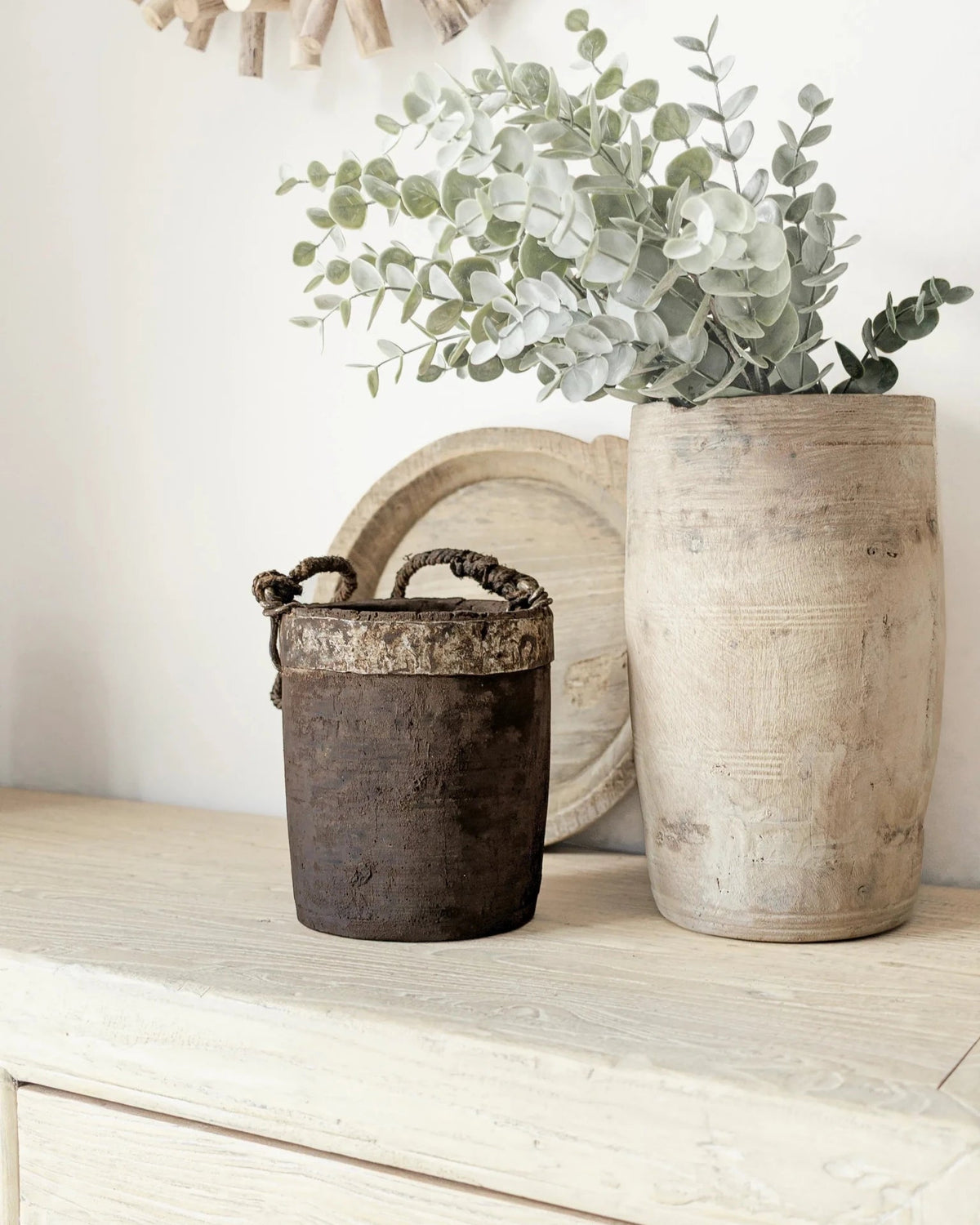 Vintage Indian Village Water Pot | Dark - Wander & Wild Home