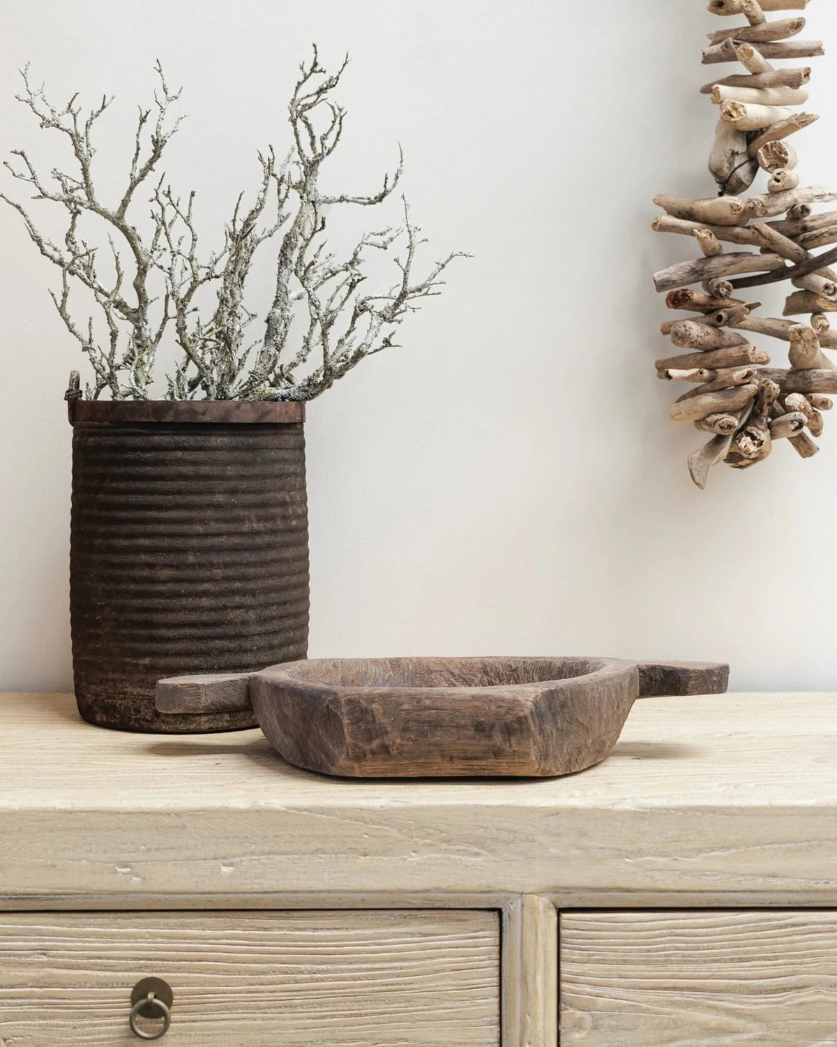 Vintage Indian Village Water Pot | Dark - Wander & Wild Home