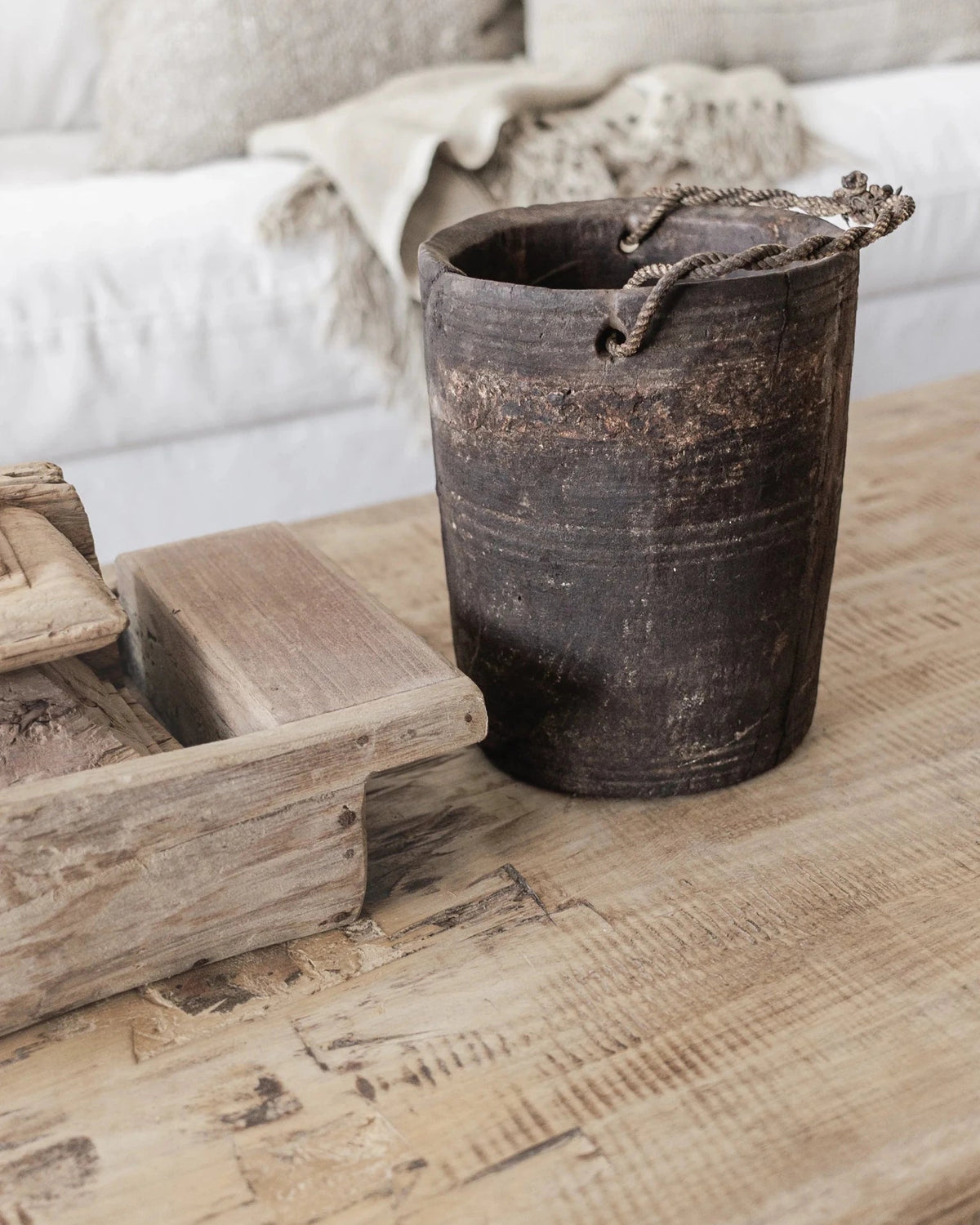 Vintage Indian Village Water Pot | Dark - Wander & Wild Home