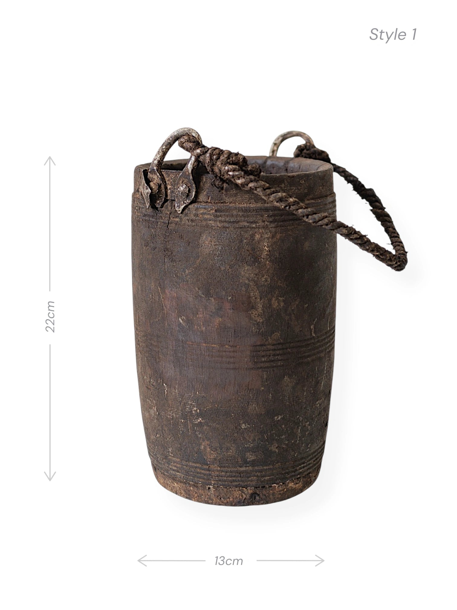 Vintage Indian Village Water Pot | Dark - Wander & Wild Home