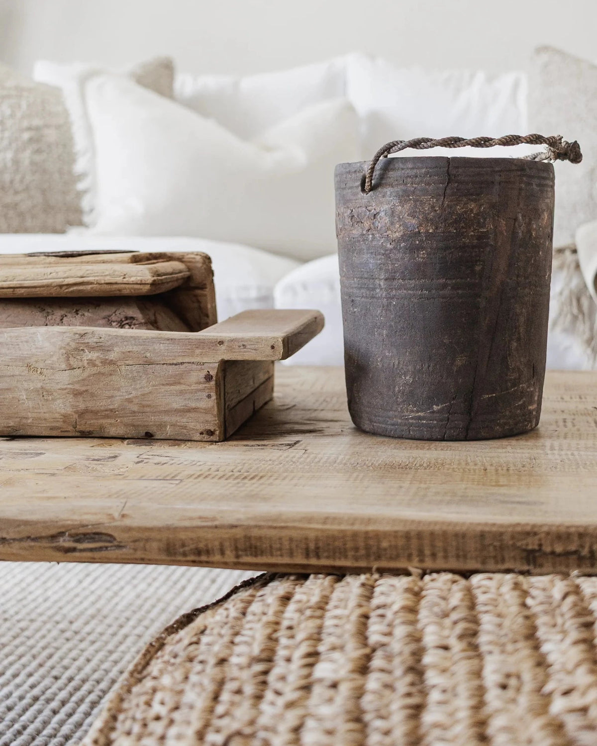Vintage Indian Village Water Pot | Dark - Wander & Wild Home