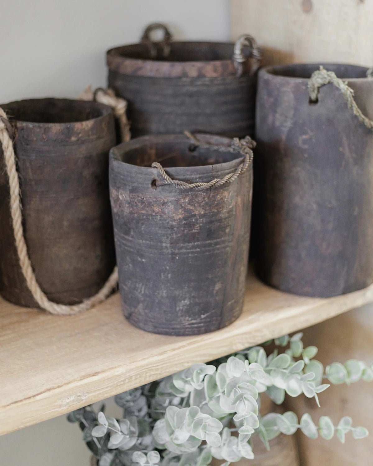 Vintage Indian Village Water Pot | Dark - Wander & Wild Home