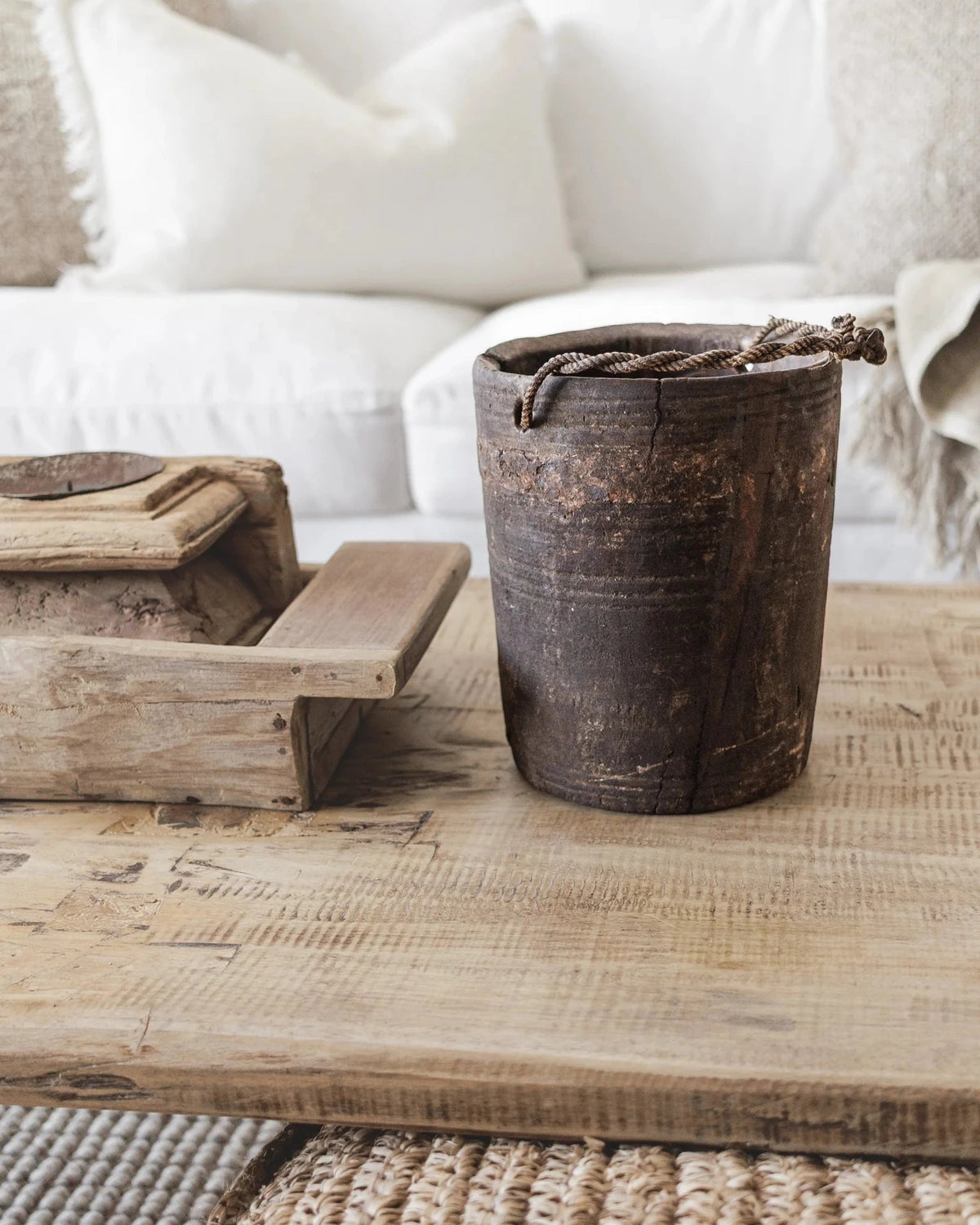 Vintage Indian Village Water Pot | Dark - Wander & Wild Home