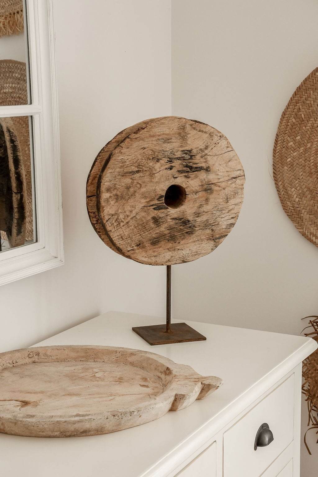 Vintage Indian Wheel on stand -Various - Wander & Wild Home