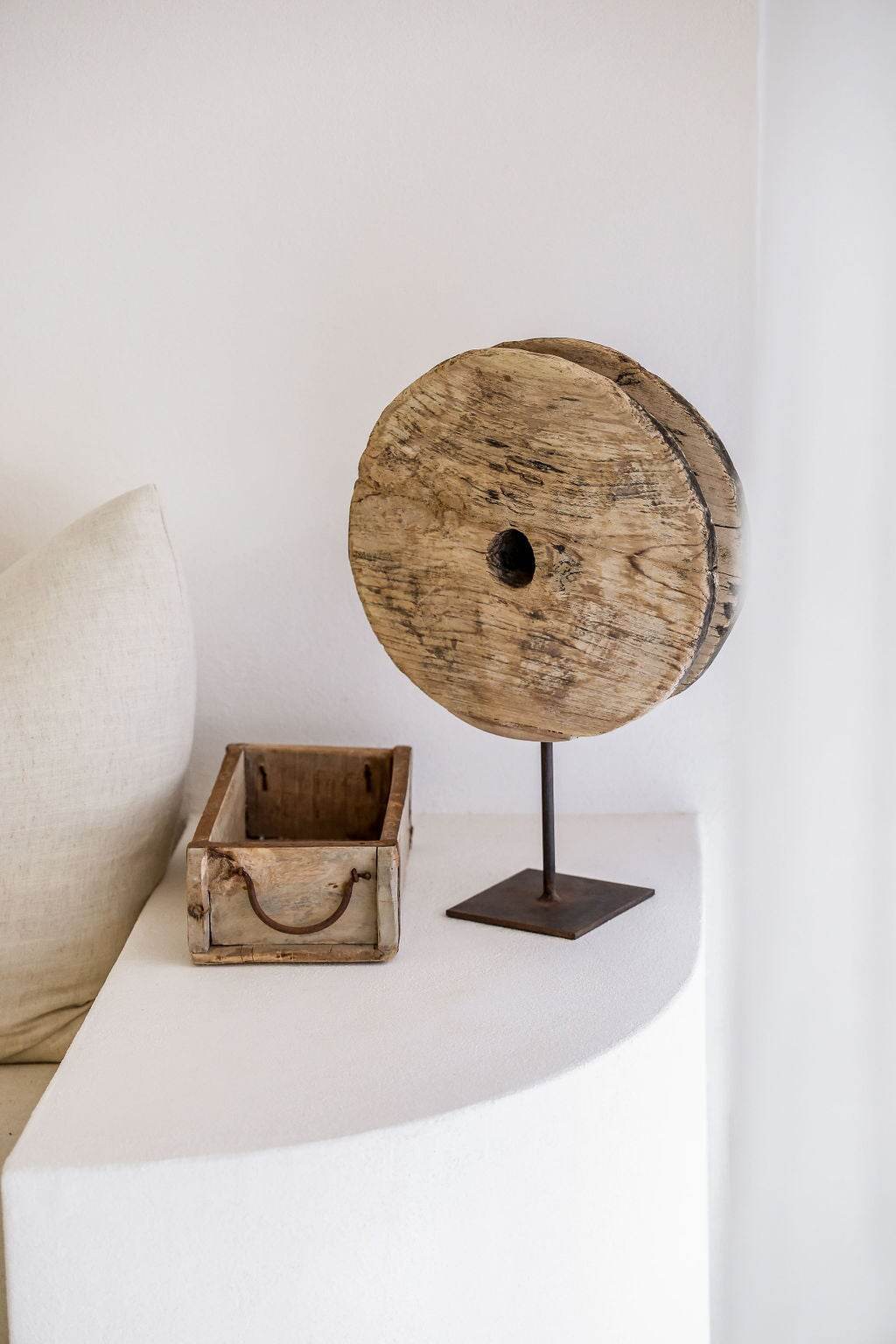 Vintage Indian Wheel on stand -Various - Wander & Wild Home