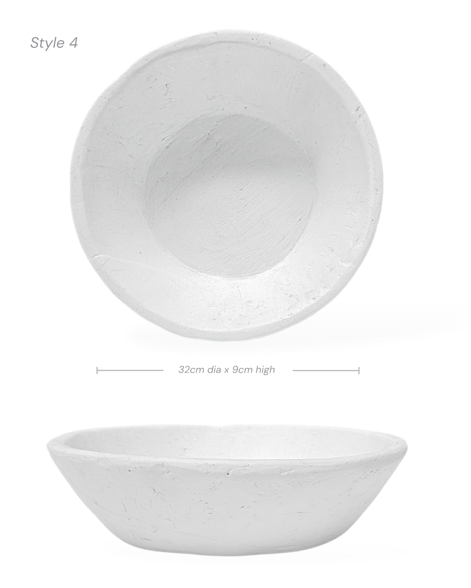 Vintage Indian Wooden Bowl - White - Wander & Wild Home