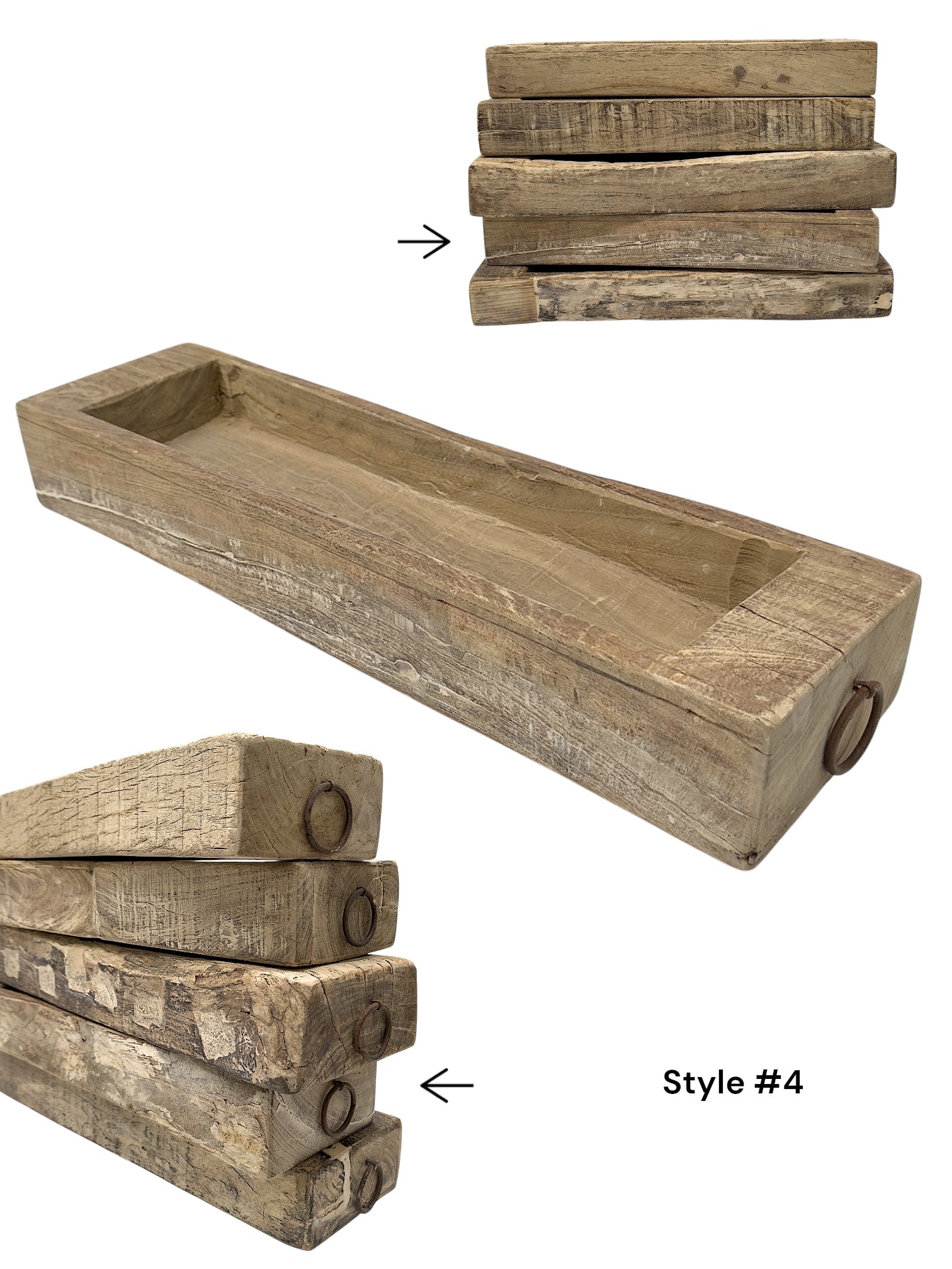 Vintage Indian Wooden Tray - Natural - Wander & Wild Home