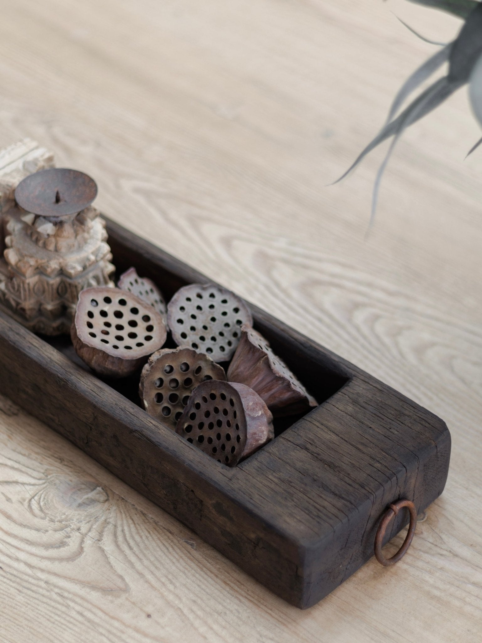 Vintage Indian Wooden Tray - Wabi - Wander & Wild Home