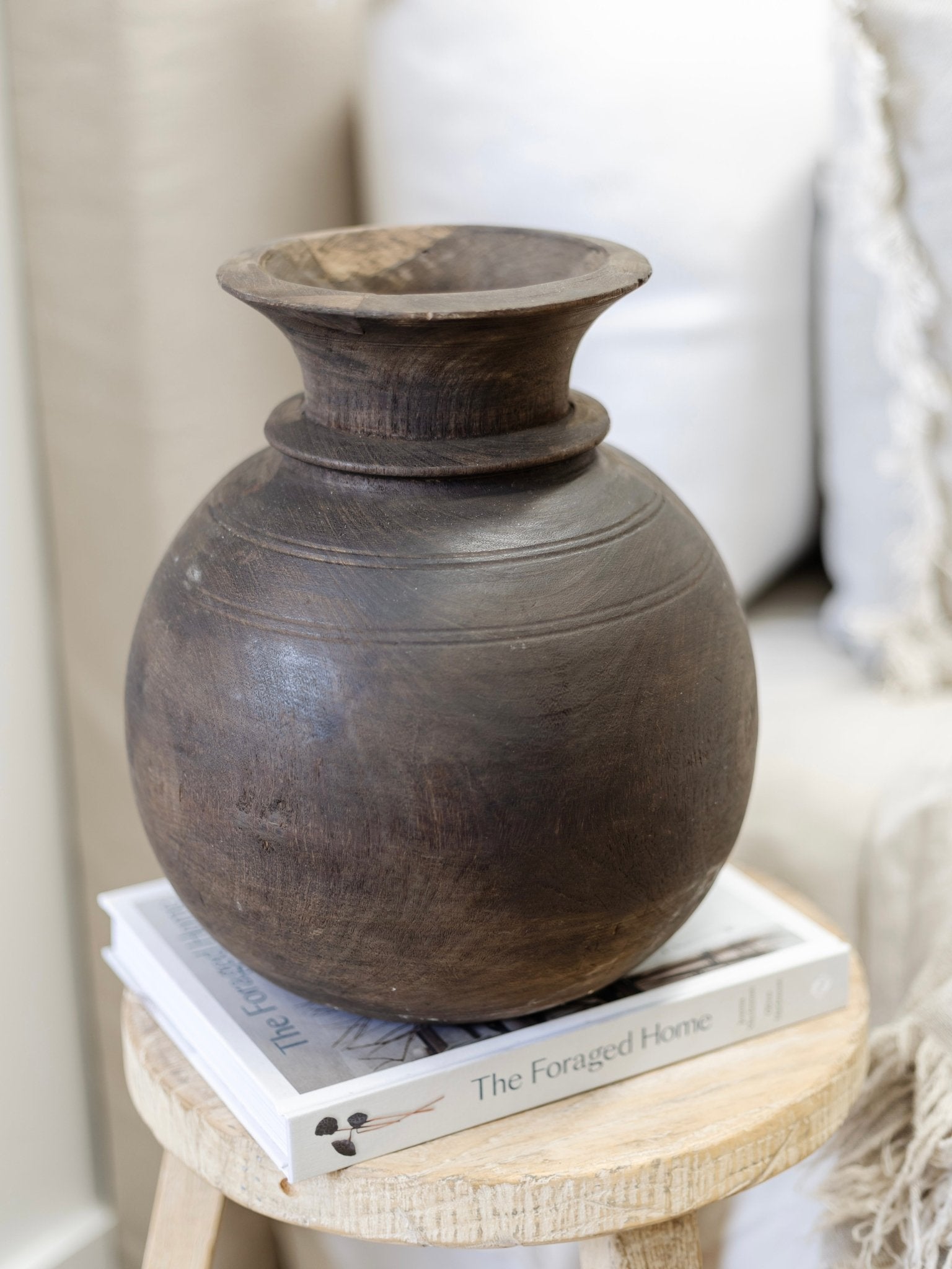 Vintage Matka Wooden Pot - Wabi - Wander & Wild Home