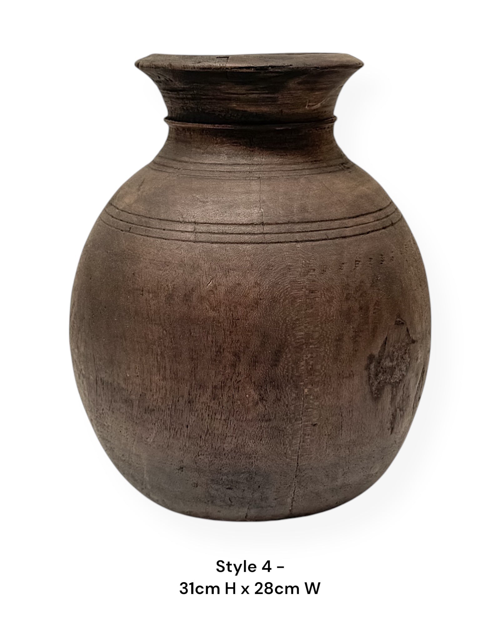 Vintage Matka Wooden Pot - Wabi - Wander & Wild Home