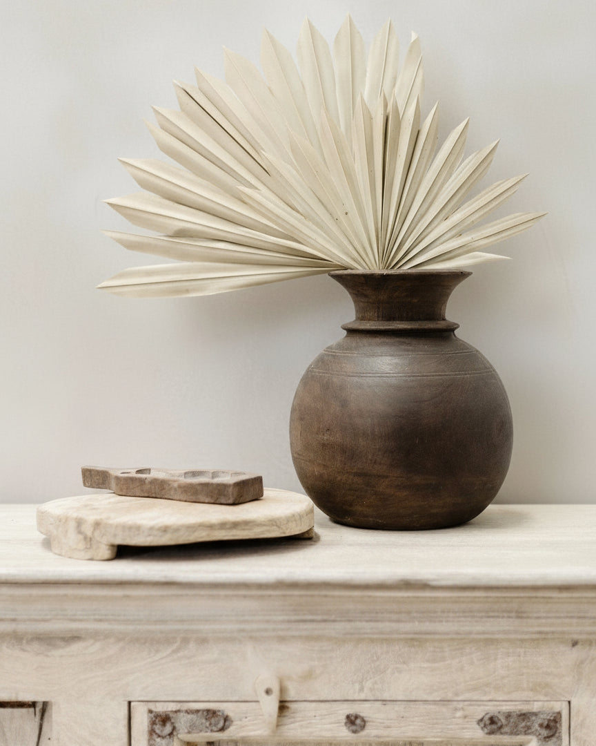 Vintage Matka Wooden Pot - Wabi - Wander & Wild Home
