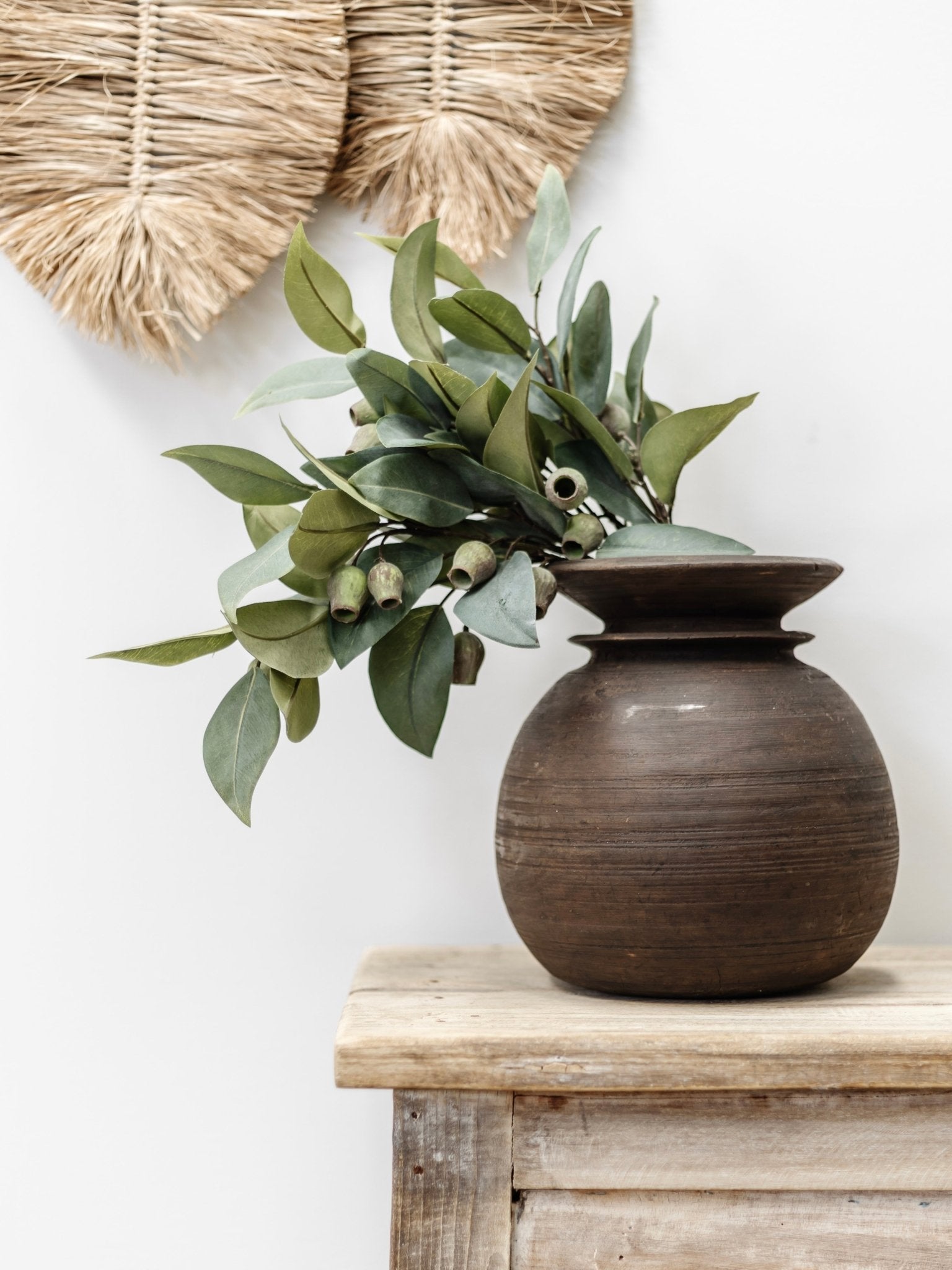 Vintage Matka Wooden Pot - Wabi - Wander & Wild Home