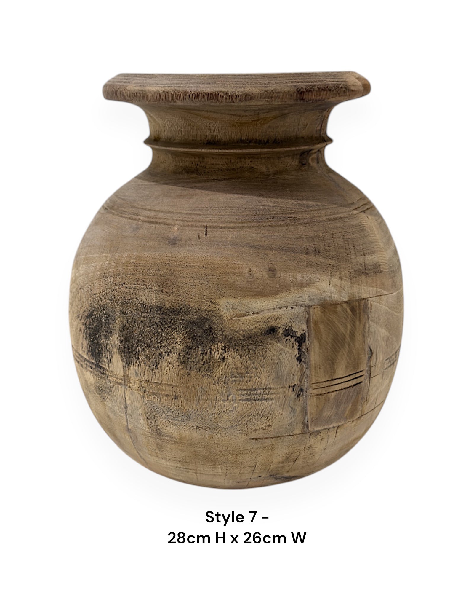 Vintage Matka Wooden Pot - Wander & Wild Home