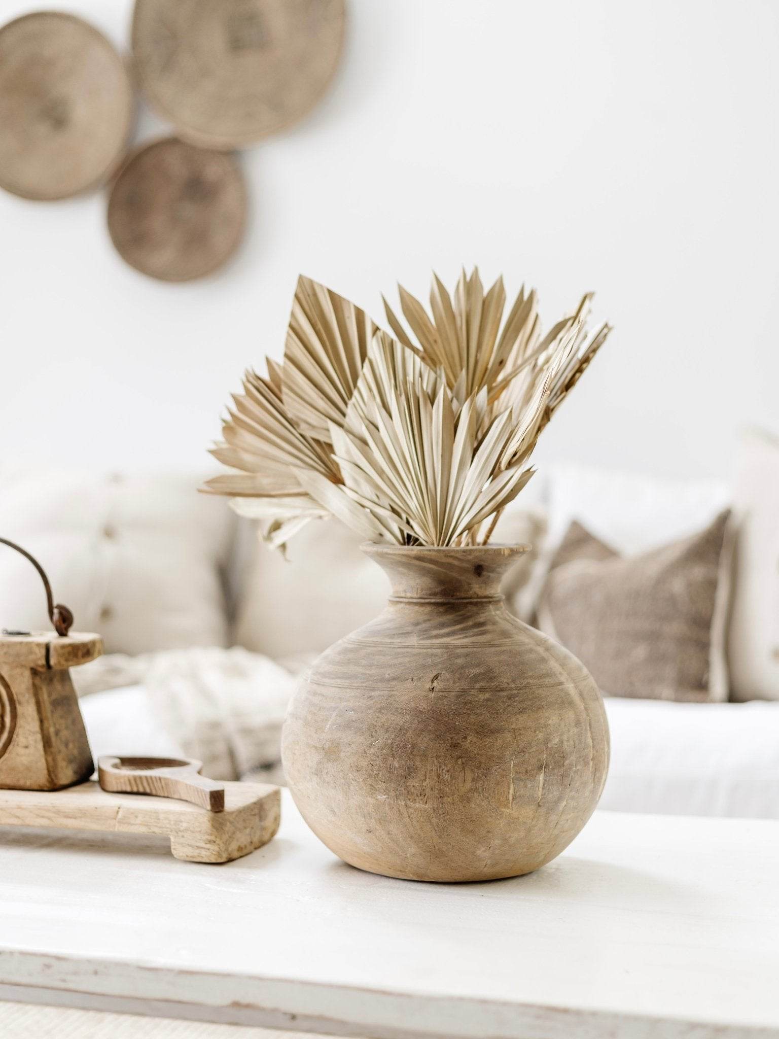 Vintage Matka Wooden Pot - Wander & Wild Home