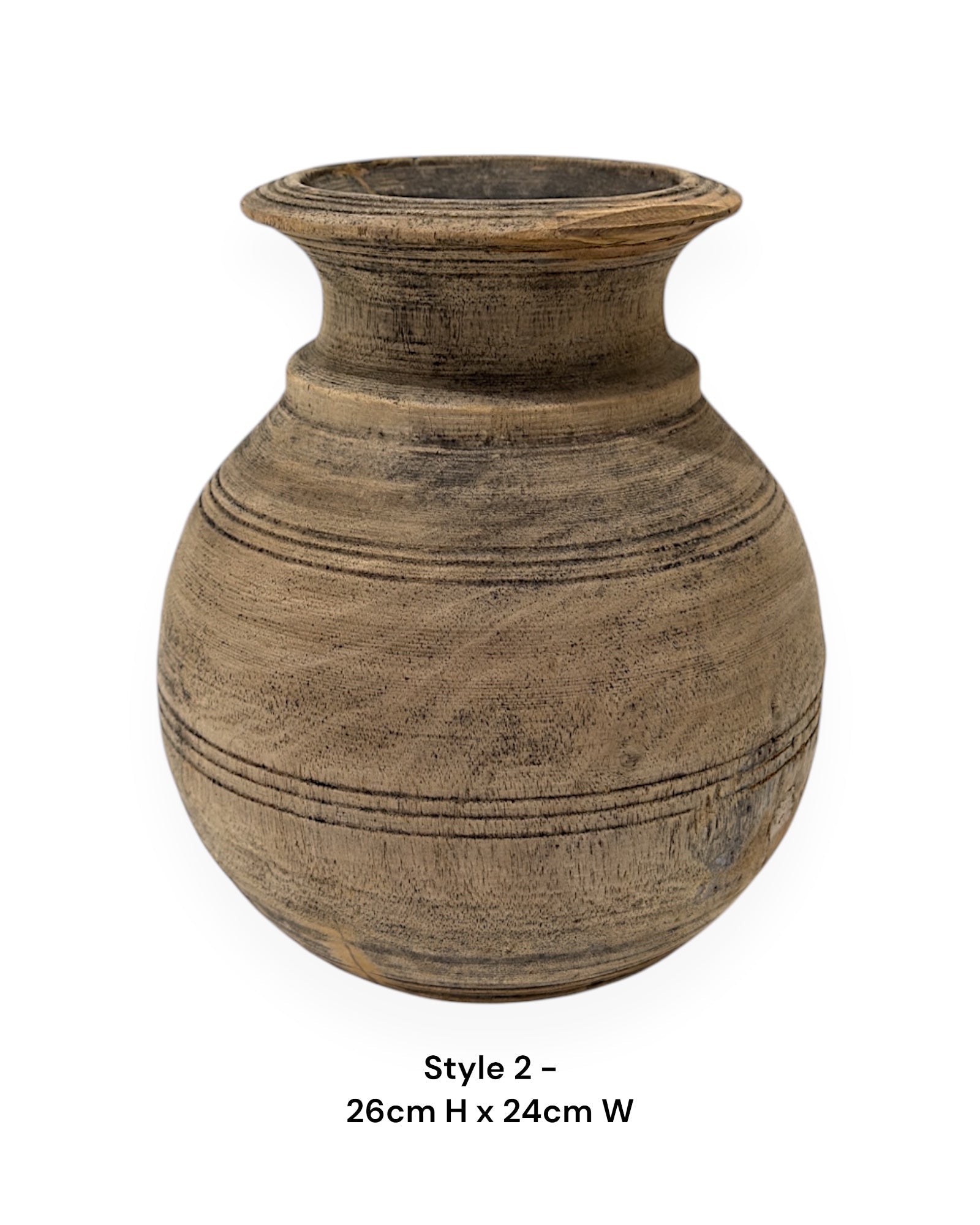 Vintage Matka Wooden Pot - Wander & Wild Home