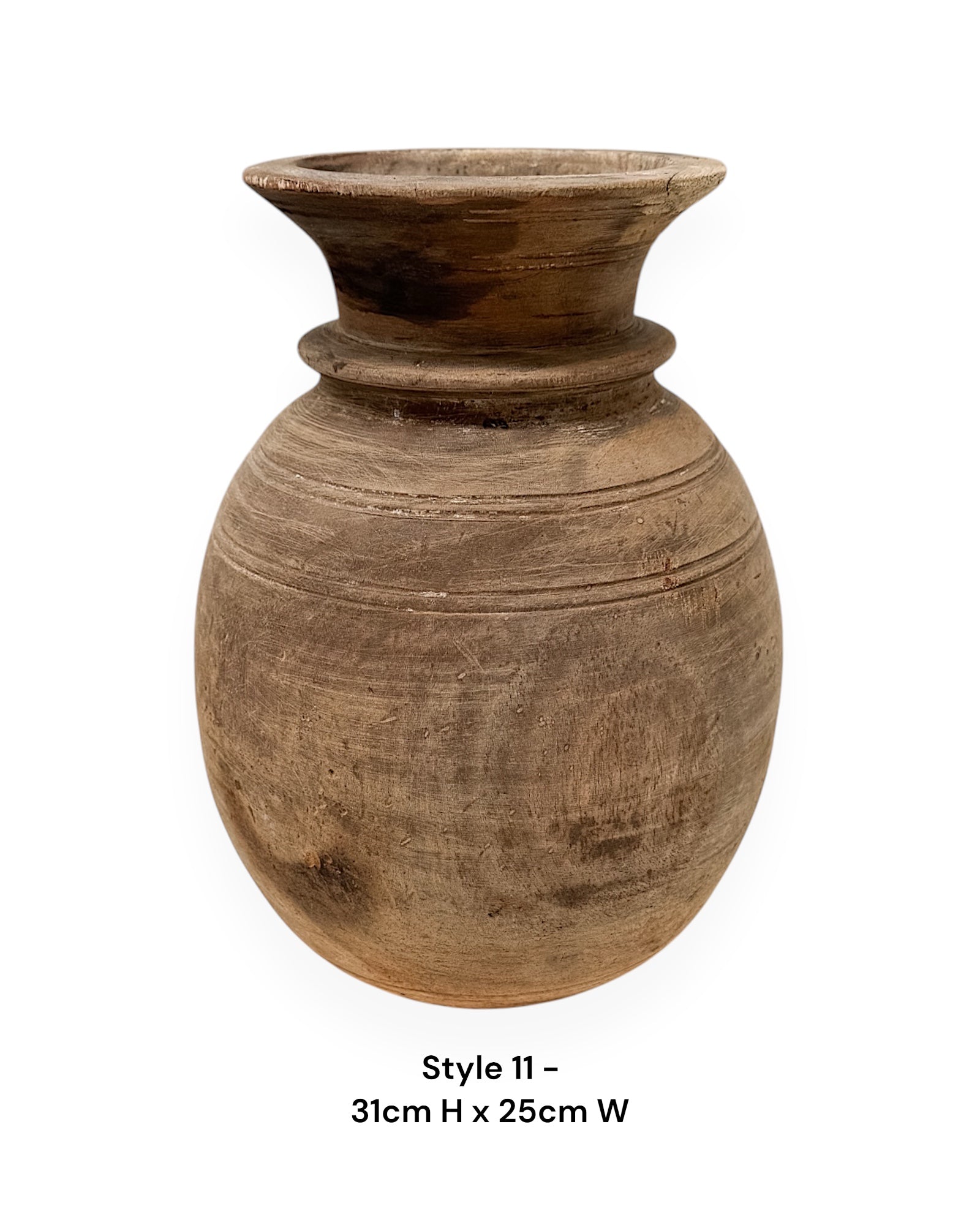 Vintage Matka Wooden Pot - Wander & Wild Home