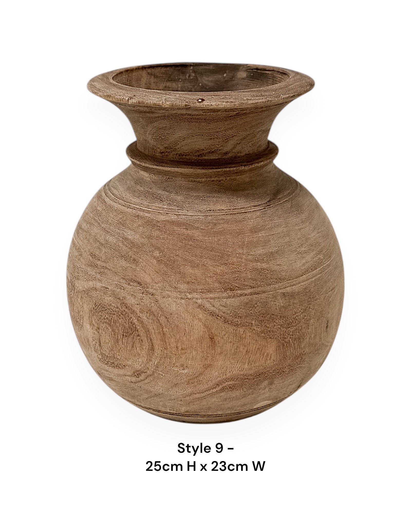 Vintage Matka Wooden Pot - Wander & Wild Home