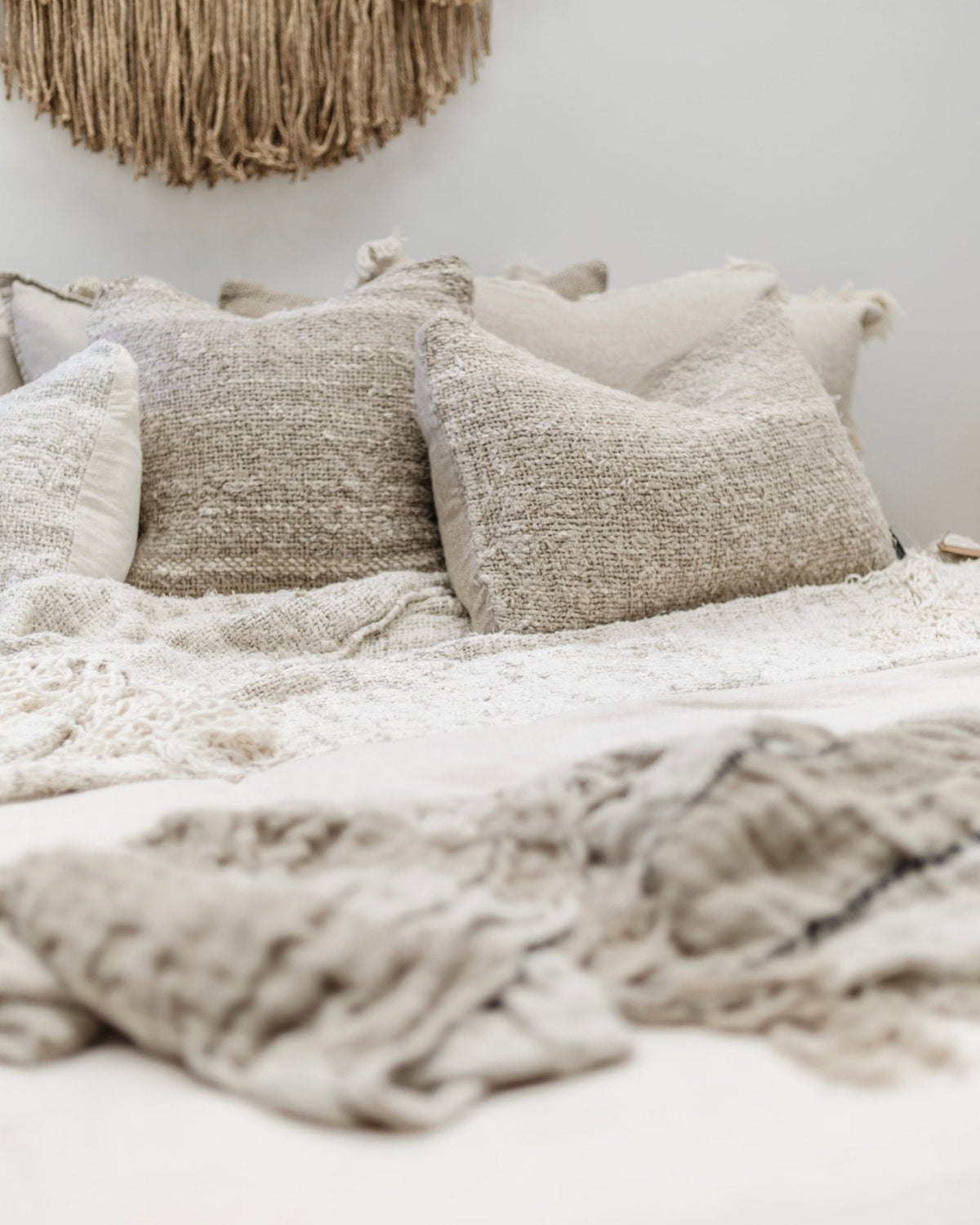 Wabi Recycled Linen Cushion - Natural - Wander & Wild Home