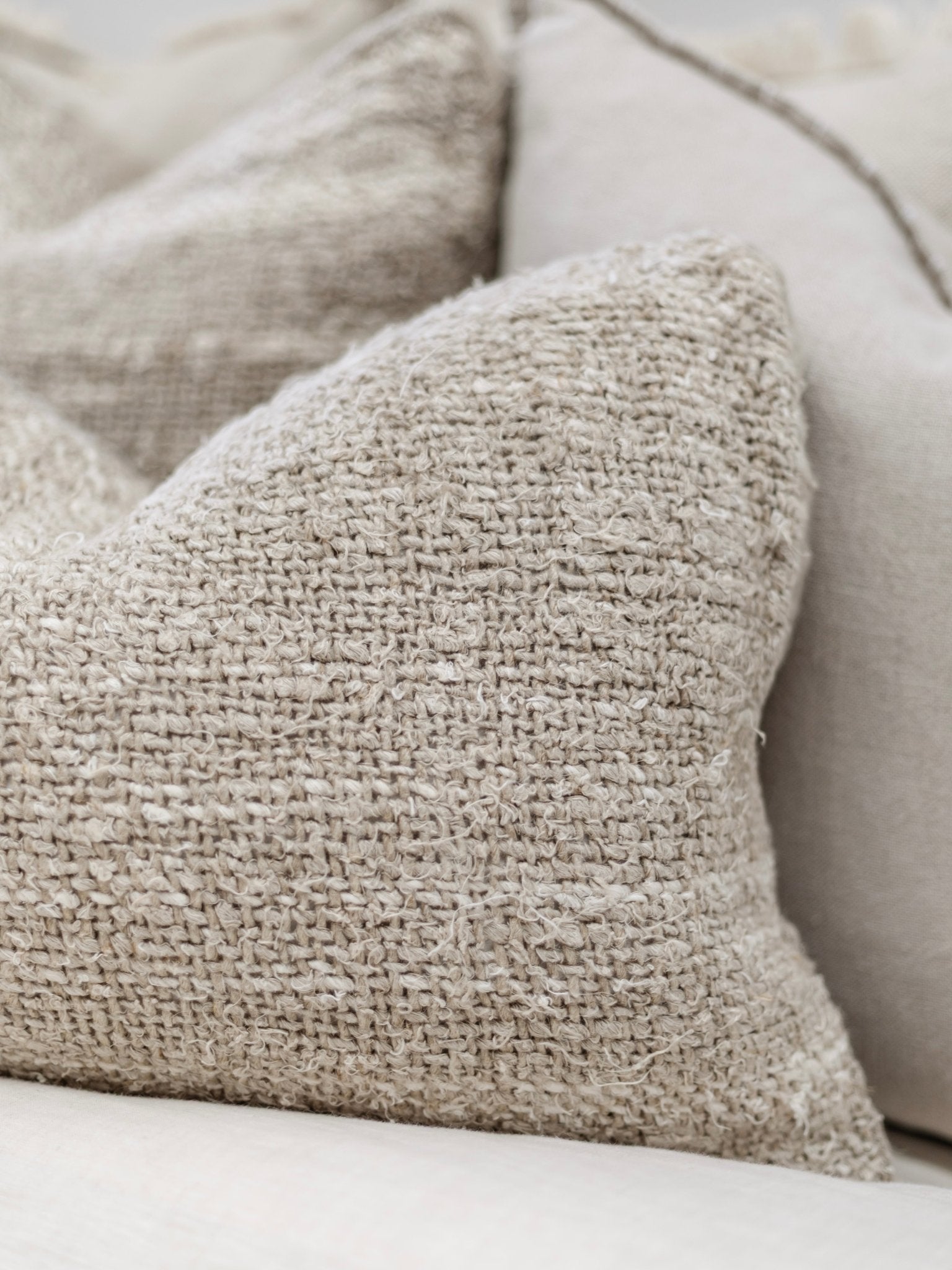Wabi Recycled Linen Cushion - Natural - Wander & Wild Home