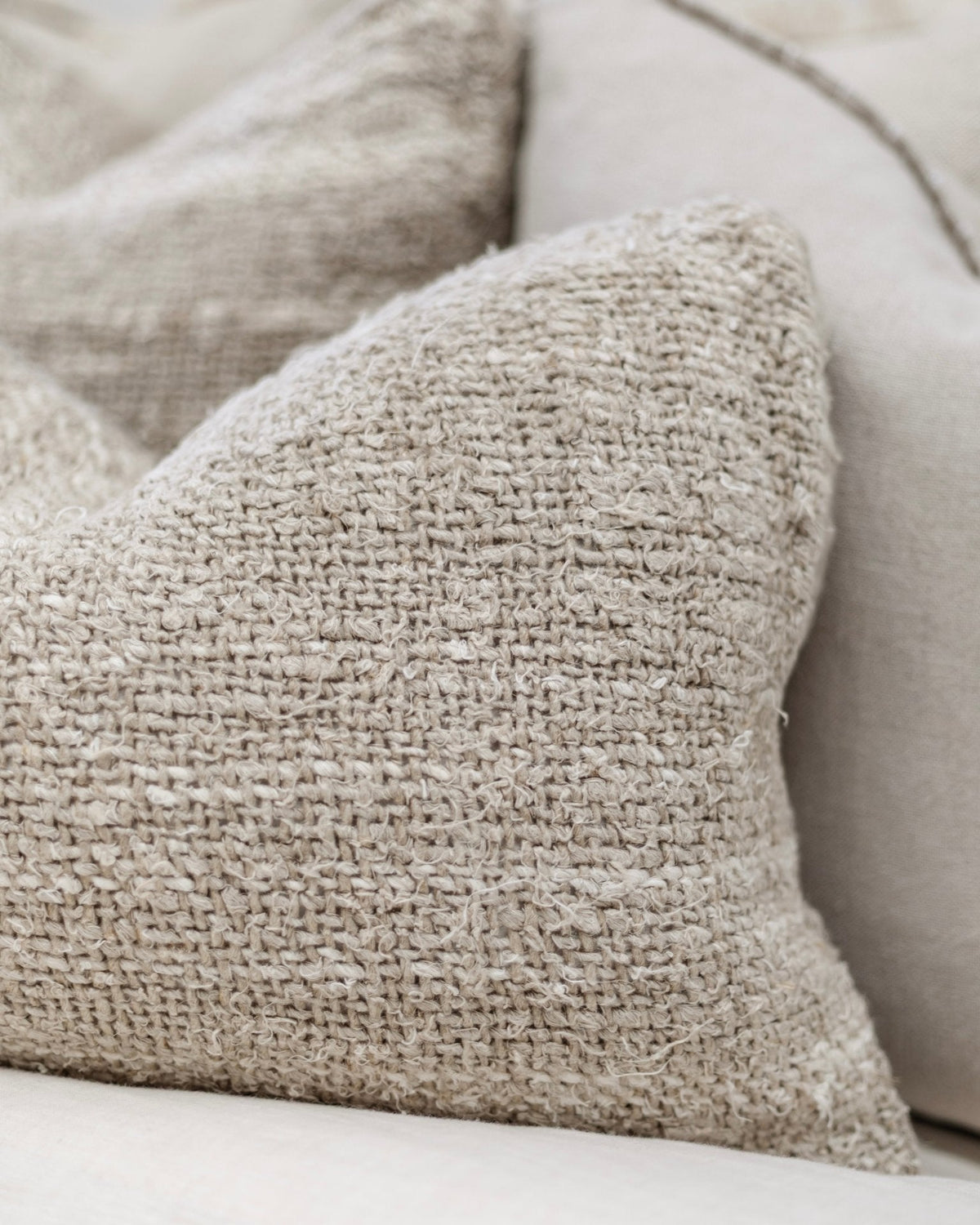 Wabi Recycled Linen Cushion - Natural - Wander & Wild Home