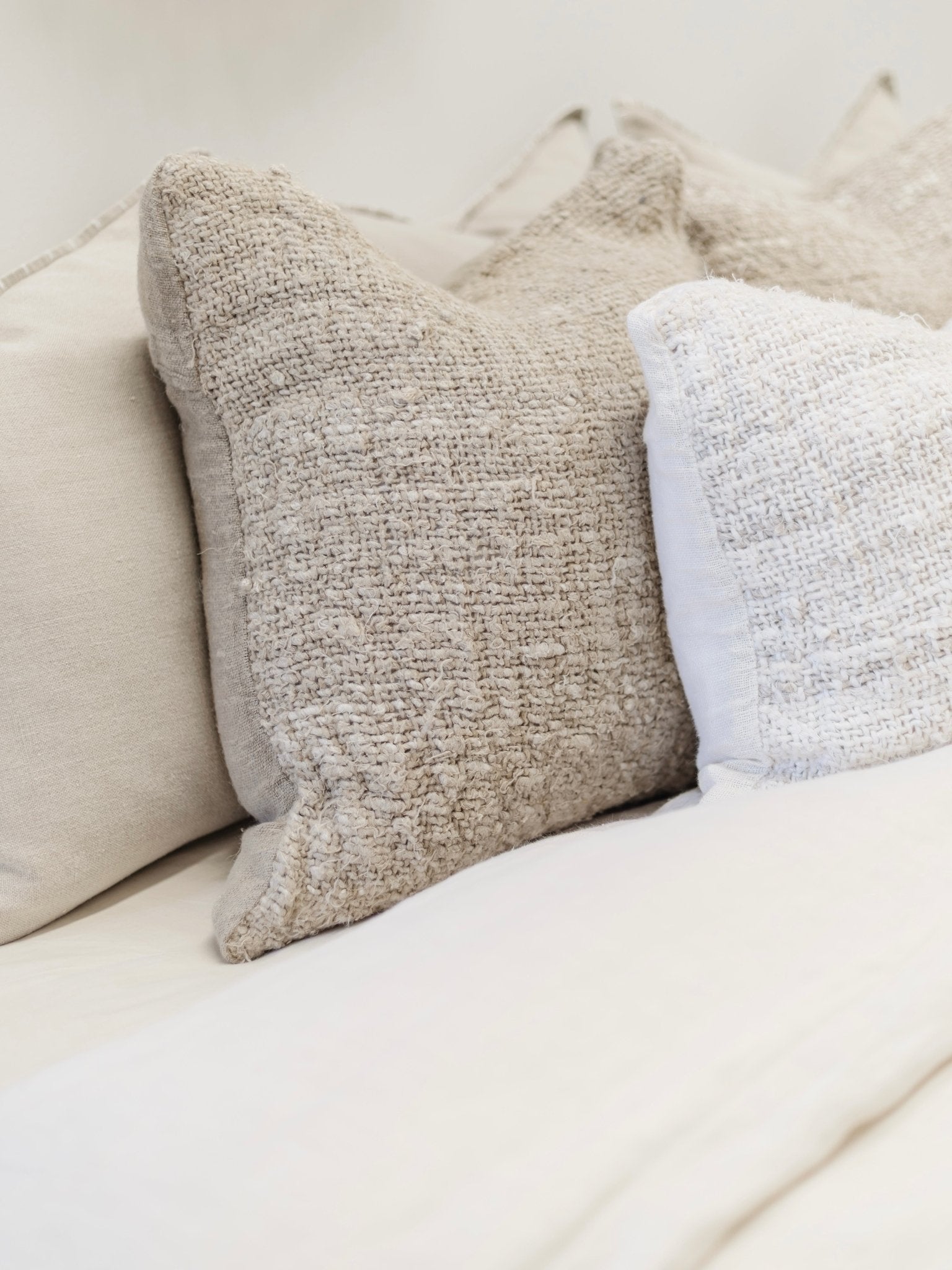 Wabi Recycled Linen Cushion - Natural - Wander & Wild Home