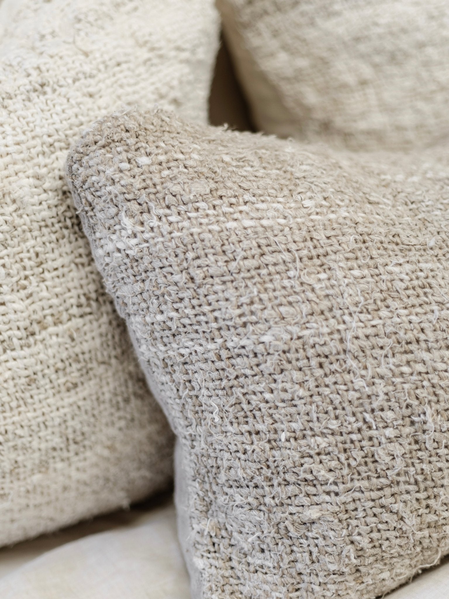 Wabi Recycled Linen Cushion - Natural - Wander & Wild Home