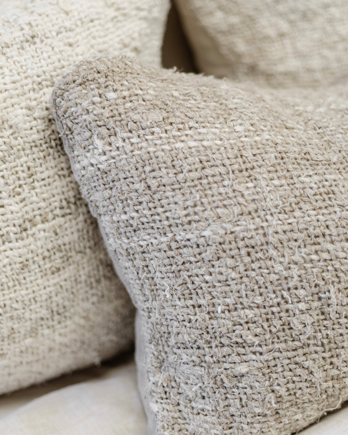 Wabi Recycled Linen Cushion - Natural - Wander & Wild Home