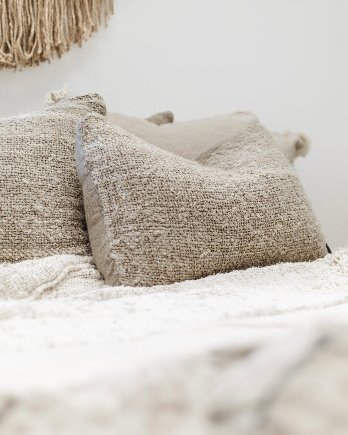 Wabi Recycled Linen Cushion - Natural - Wander & Wild Home
