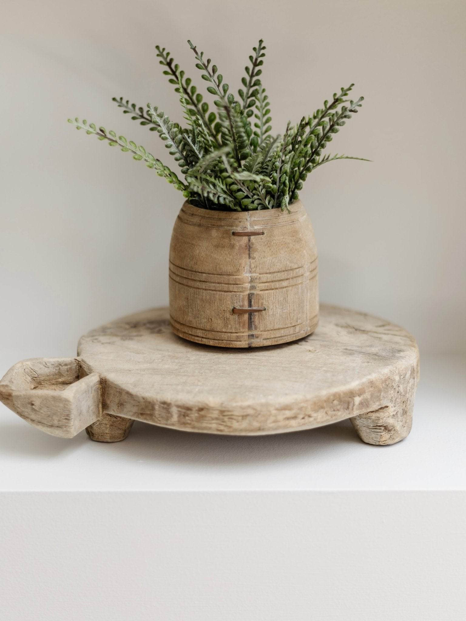 Wooden Indian Mana Pot -Various - Wander & Wild Home