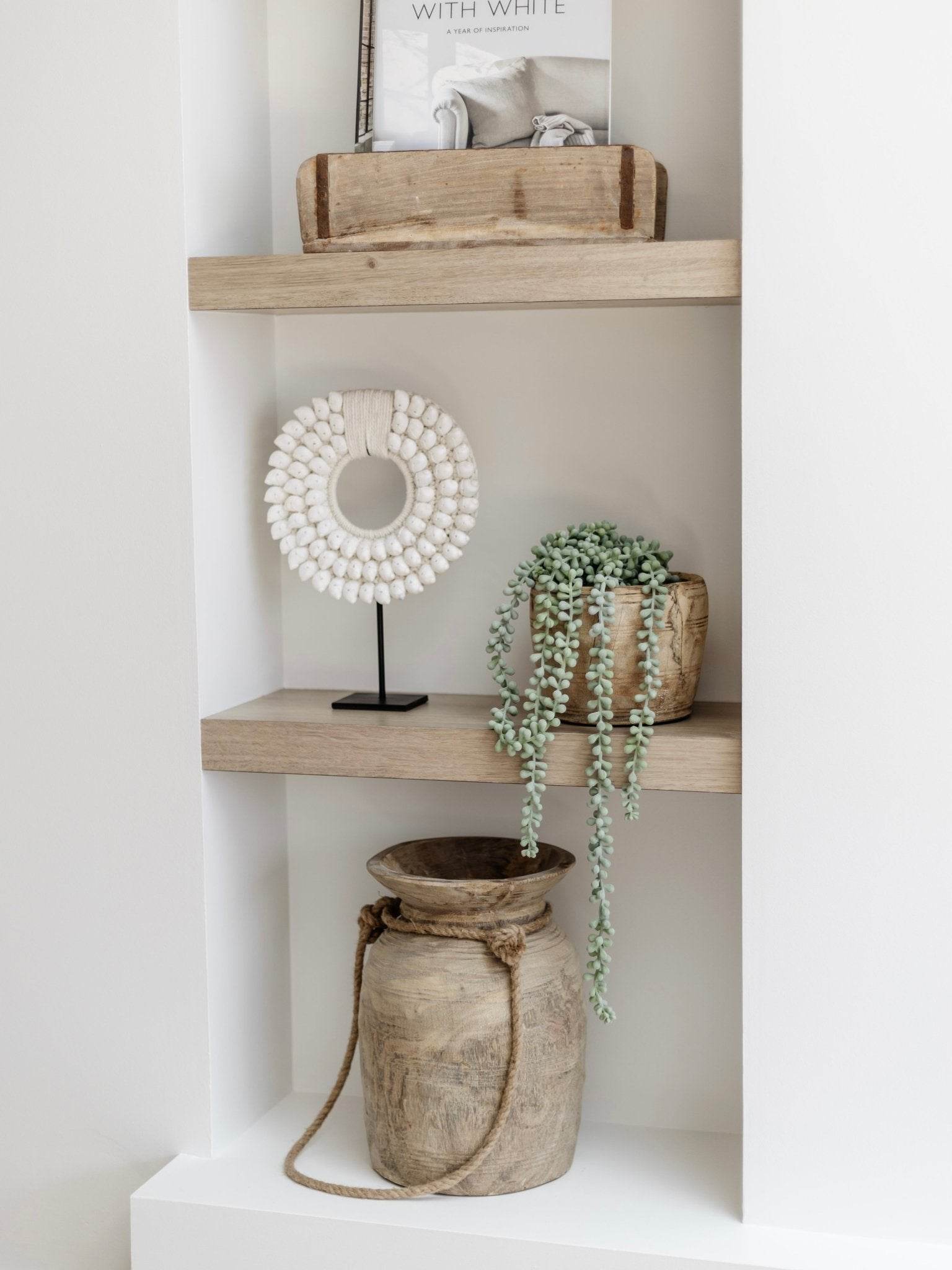 Wooden Indian Mana Pot -Various - Wander & Wild Home