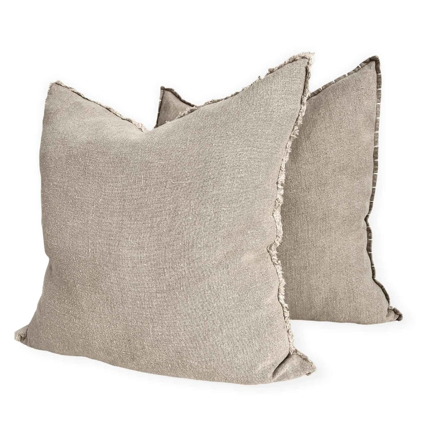 Aspire Stonewashed Linen Cushion - Natural