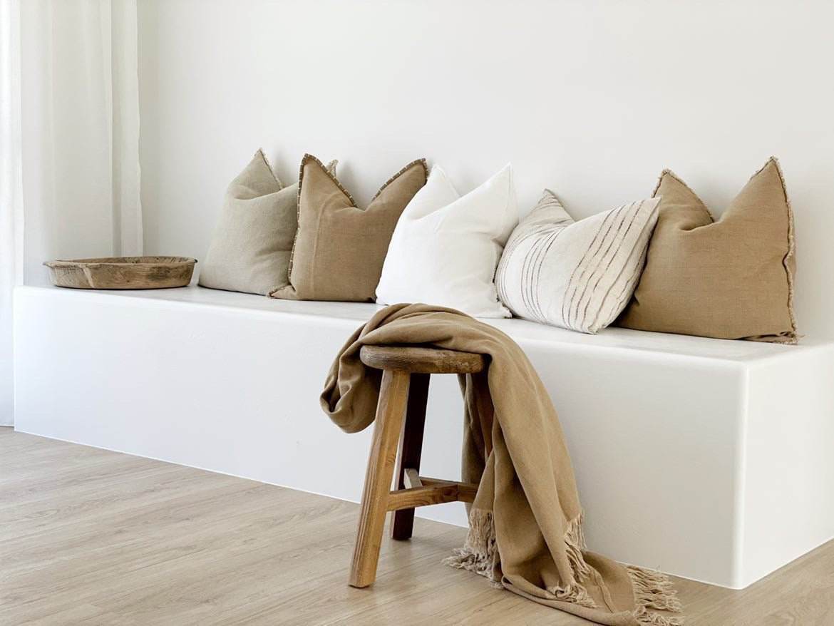 Aspire Stonewashed Linen Throw - Tobacco - Wander & Wild Home