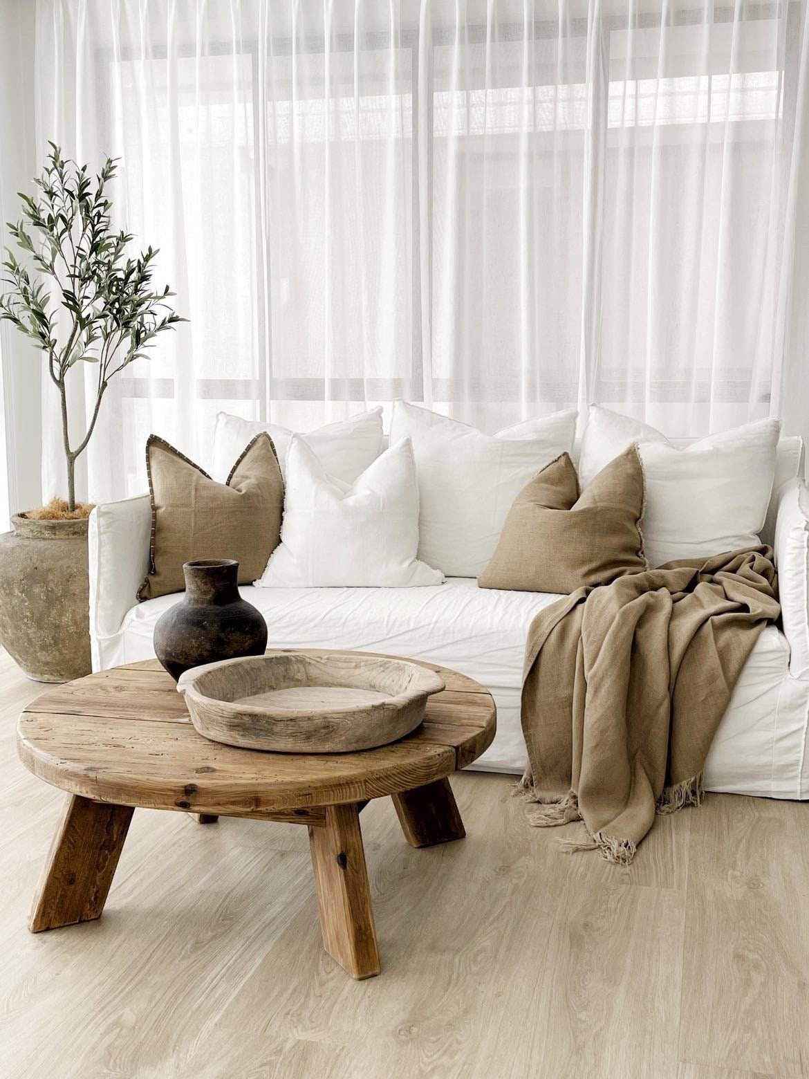 Aspire Stonewashed Linen Throw - Tobacco - Wander & Wild Home