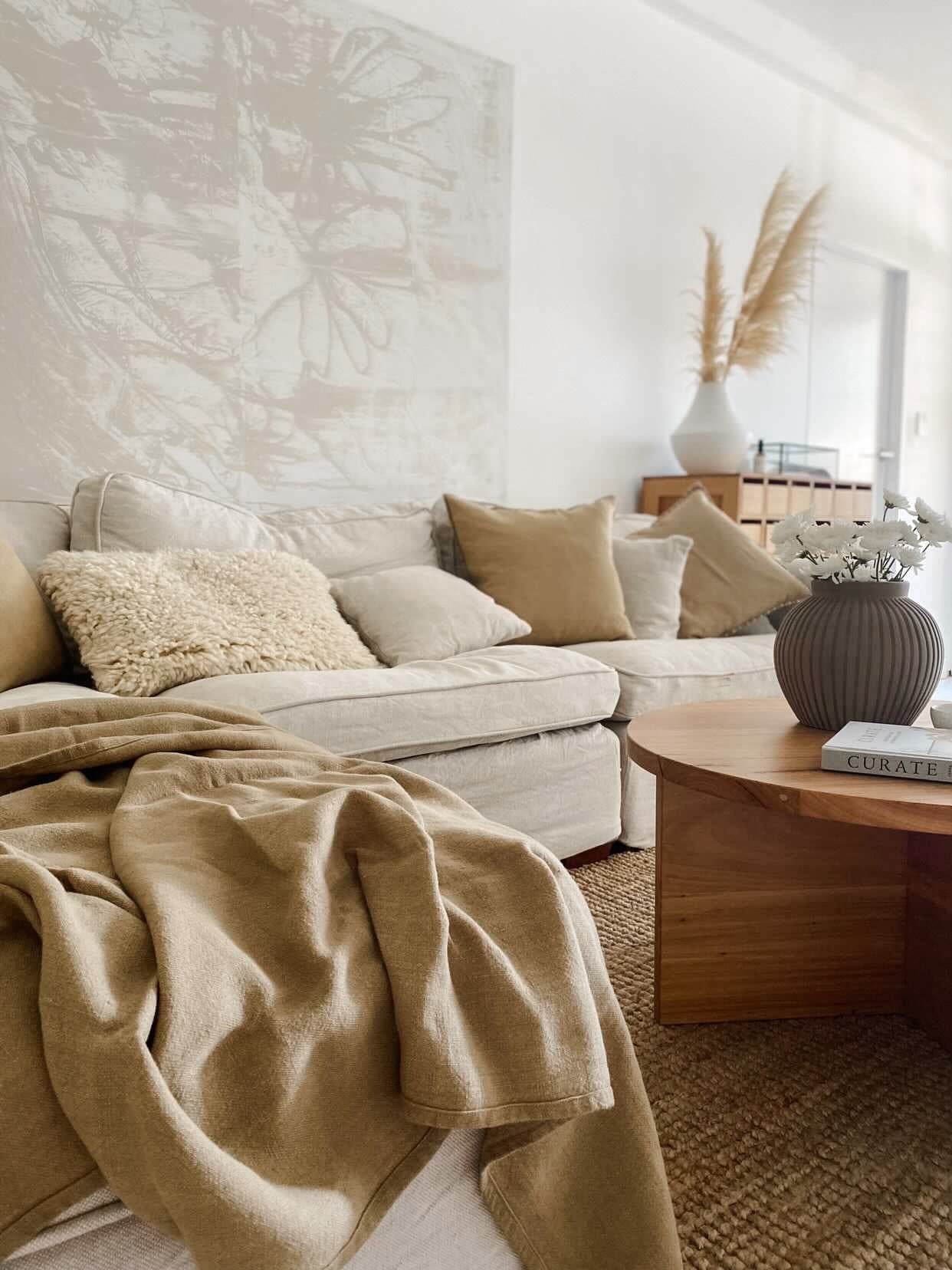 Aspire Stonewashed Linen Throw - Tobacco - Wander & Wild Home