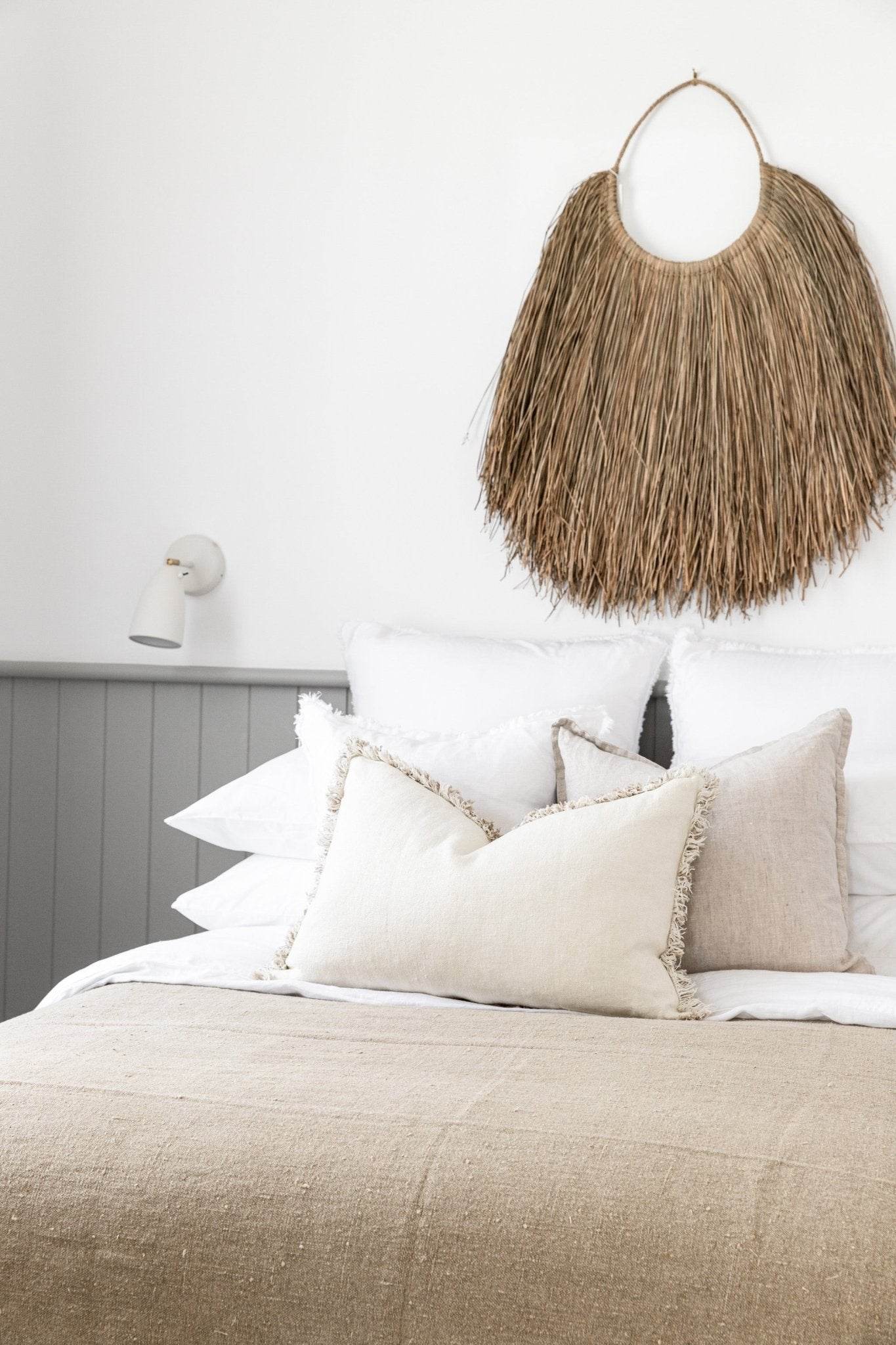 Briar Rustic Heavy Linen Throw - Natural - Wander & Wild Home