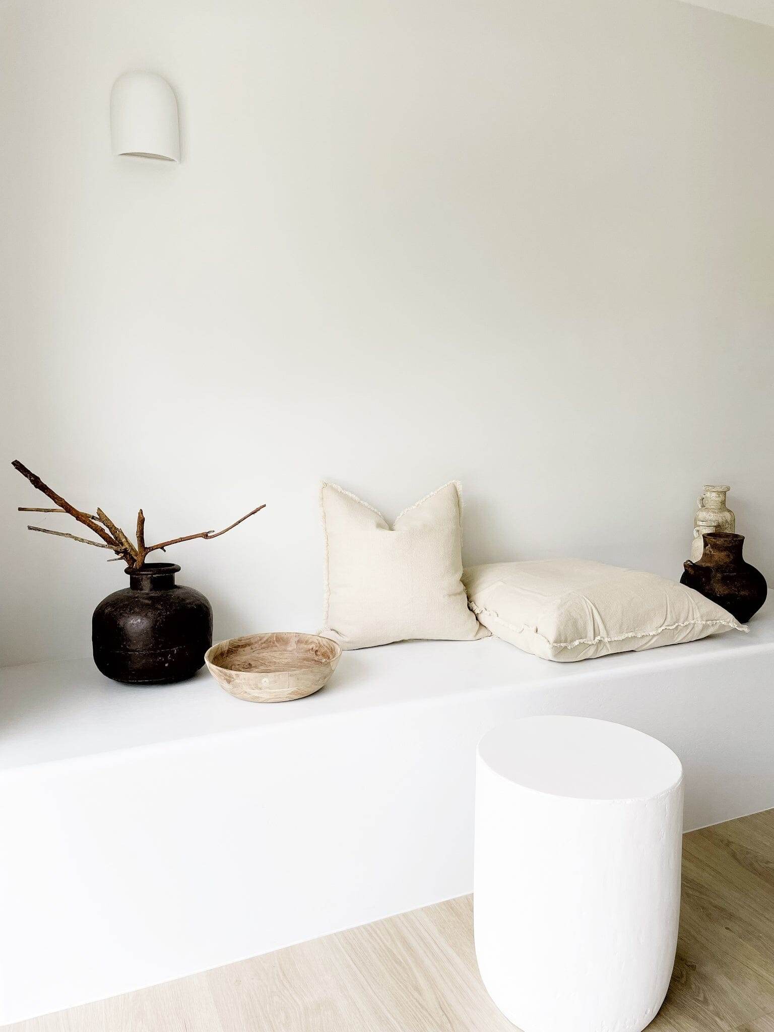 Earth Stonewashed Linen Blend Cushion - Oatmeal - Wander & Wild Home